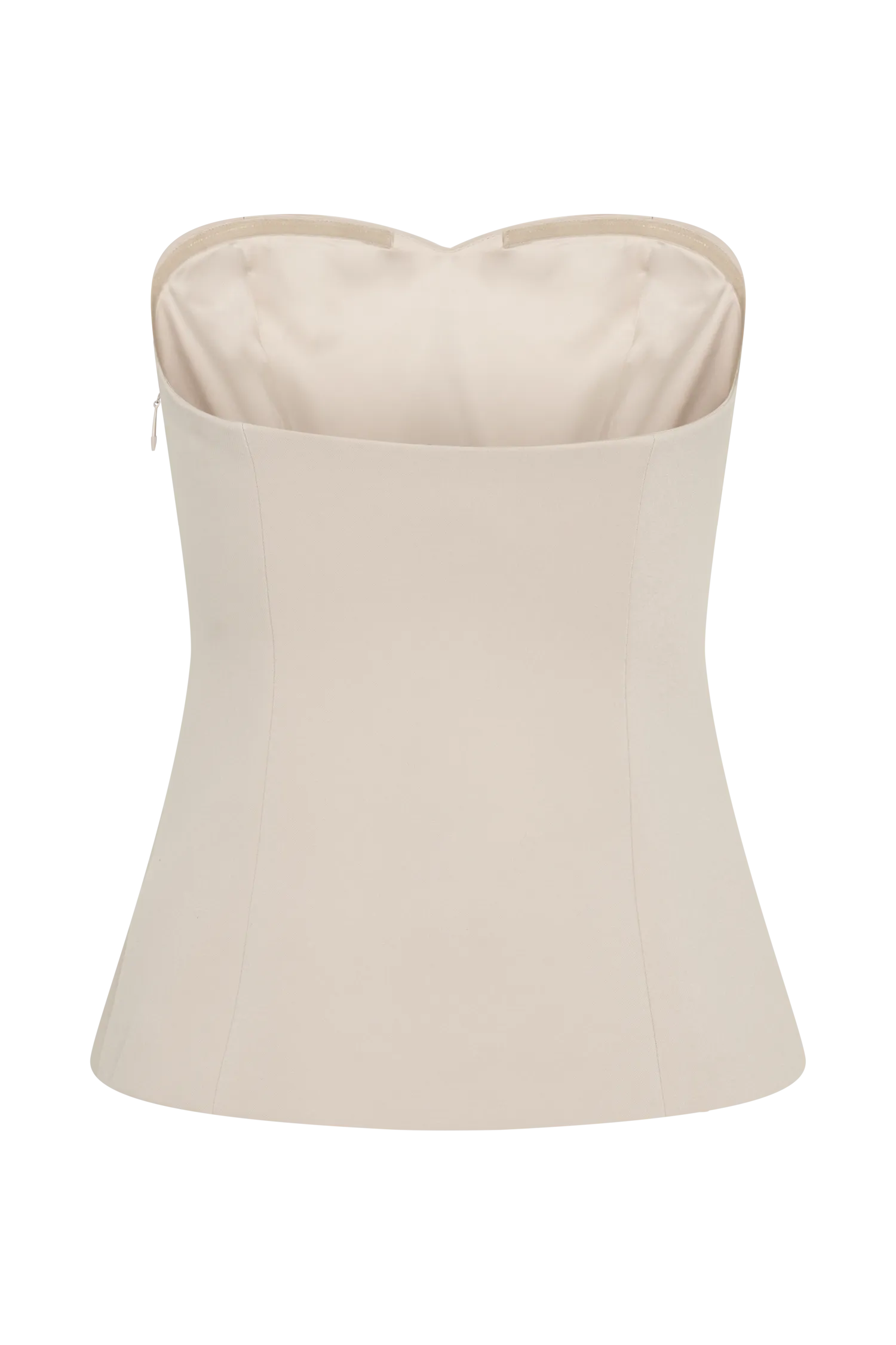 Lindie Strapless Suiting Top - Sand