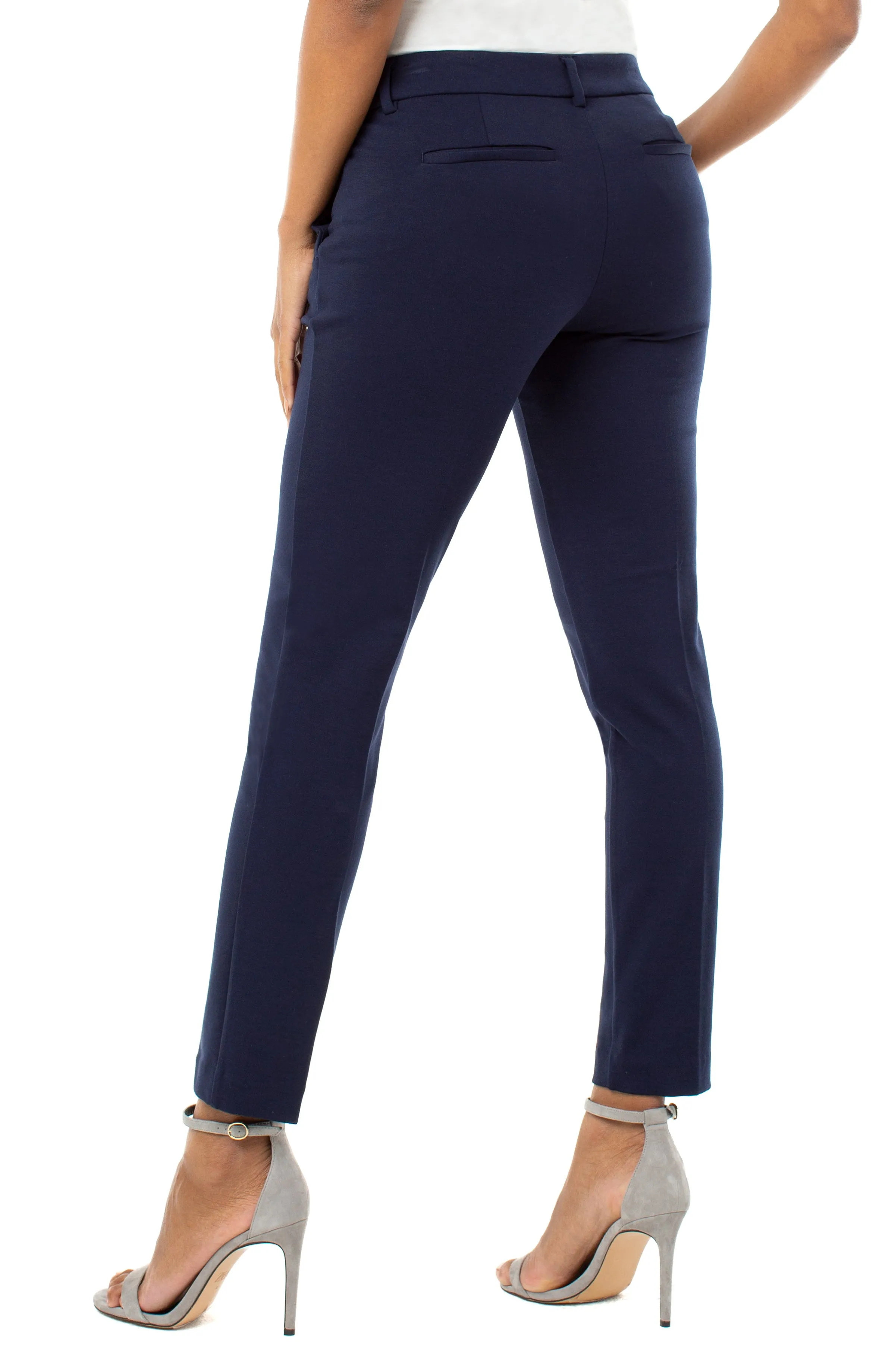 Liverpool Kelsey Knit Trouser Super Stretch Ponte In Cadet Blue