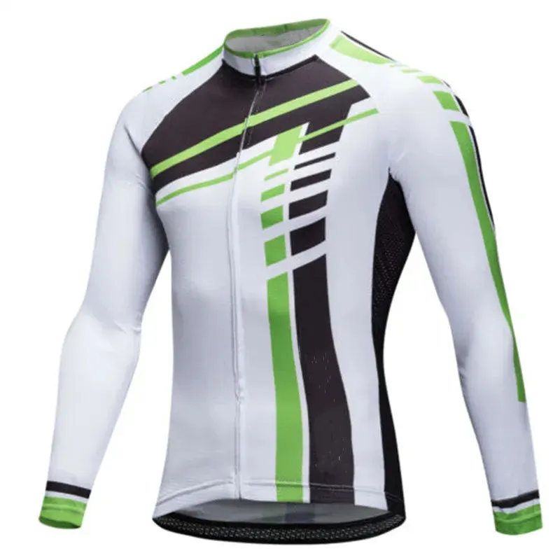 Long Sleeve Mountain Bike Shirts 2023  Autumn Men's Cycling Jerseys New Colorful Bicycle Sportswear Outdoor