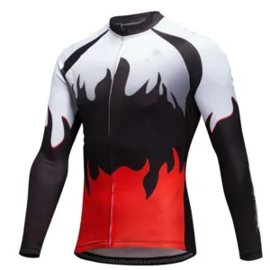 Long Sleeve Mountain Bike Shirts 2023  Autumn Men's Cycling Jerseys New Colorful Bicycle Sportswear Outdoor