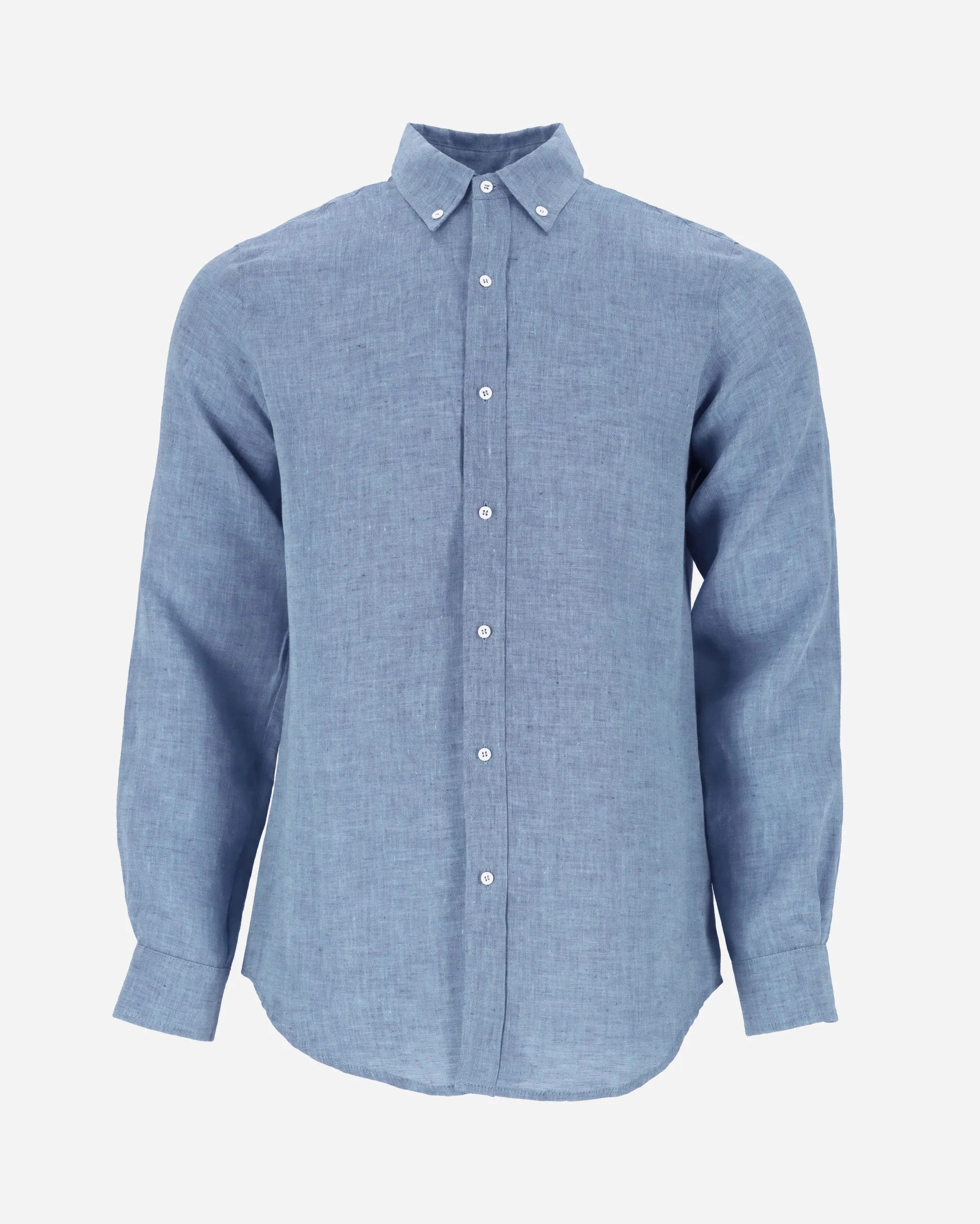 Men's classic linen shirt WENGEN in Denim chambray