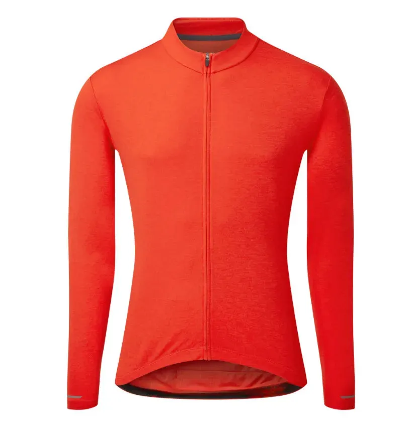 Men's Cycling Jersey Spring and Autumn Breathable Male Long Sleeves Bicycle Clothes Cycling Shirt Mountain