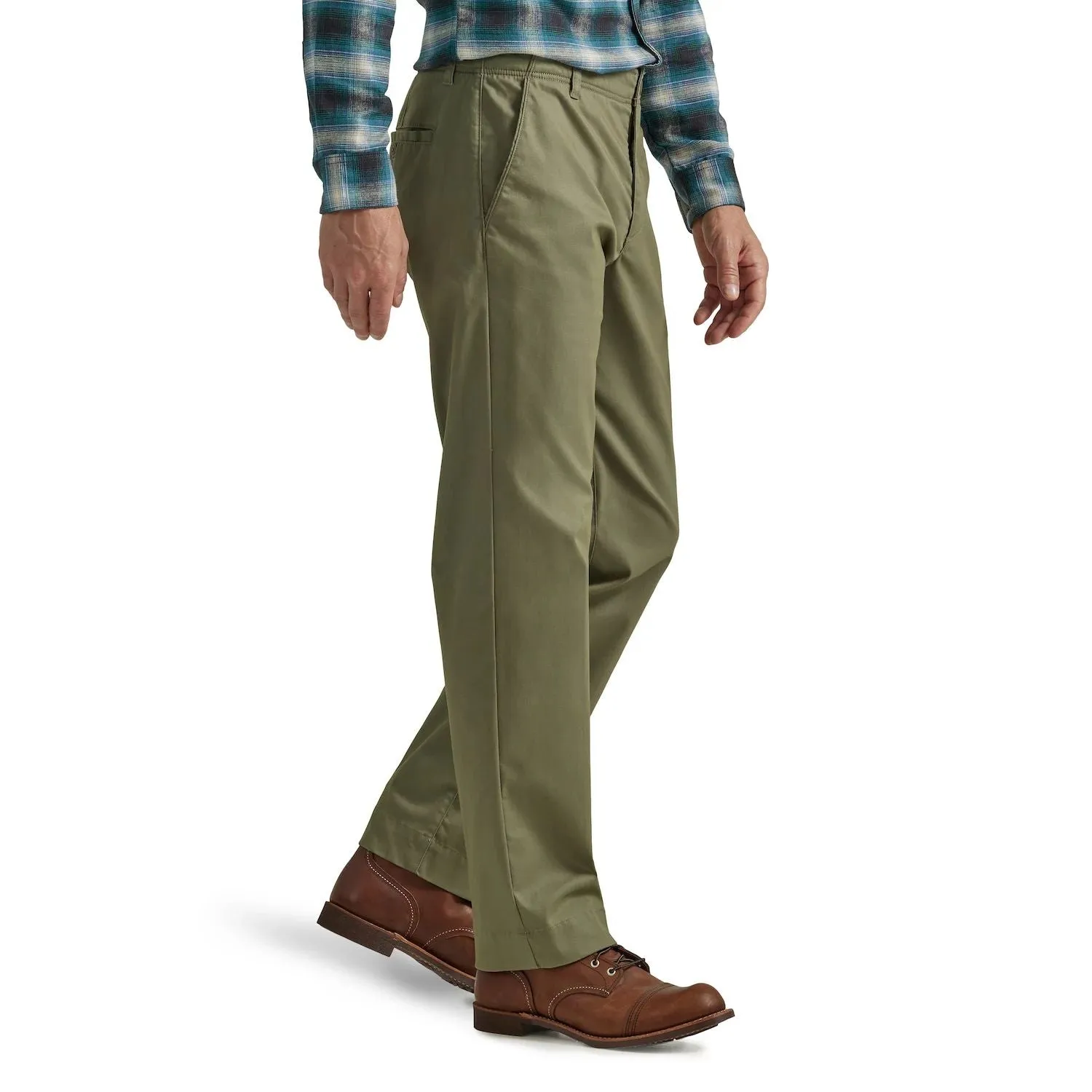 Men's Lee Performance Series Extreme Comfort Khaki Straight Fit Flat Front Pants