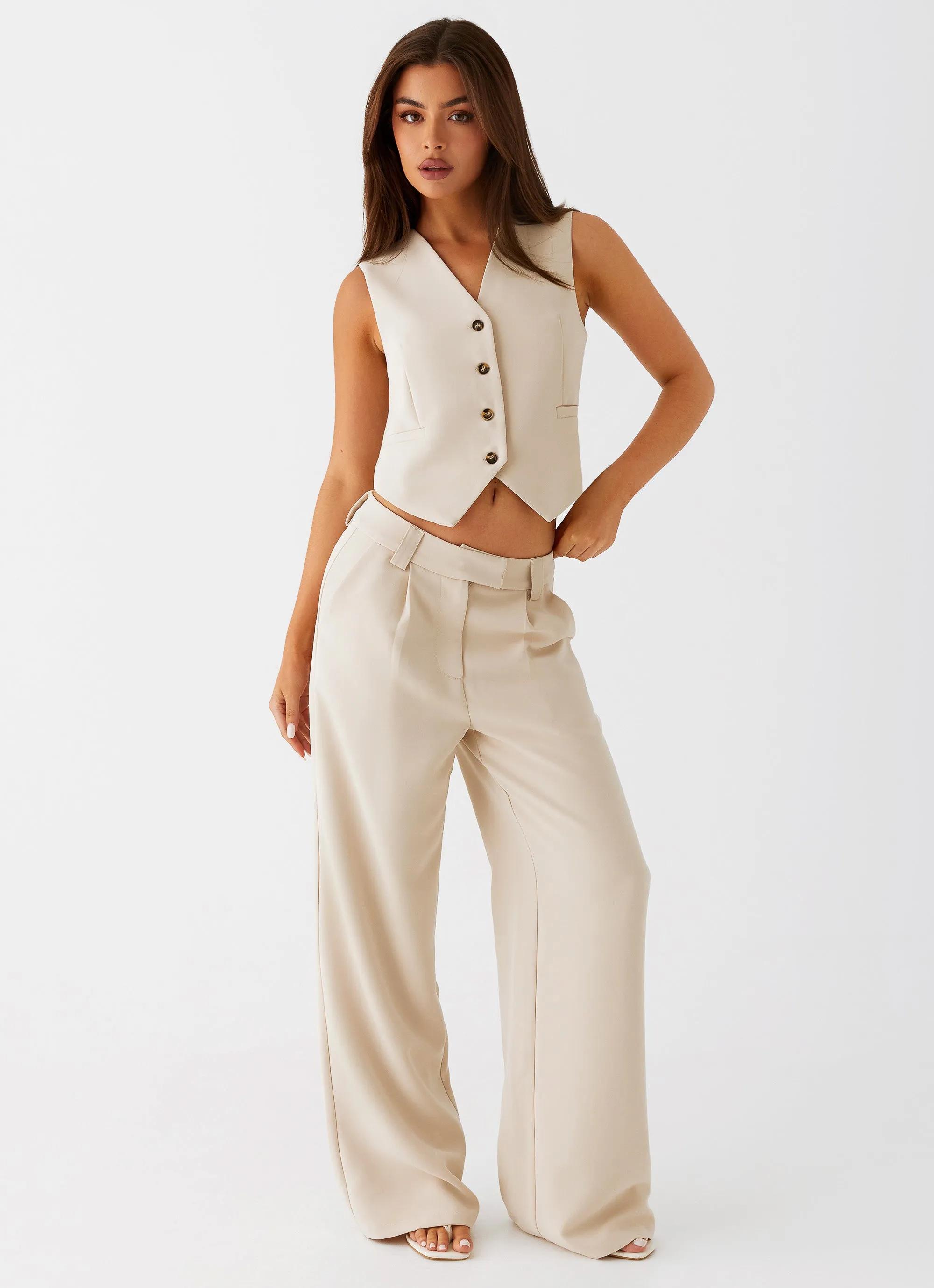 Midnight City Suit Pants - Beige