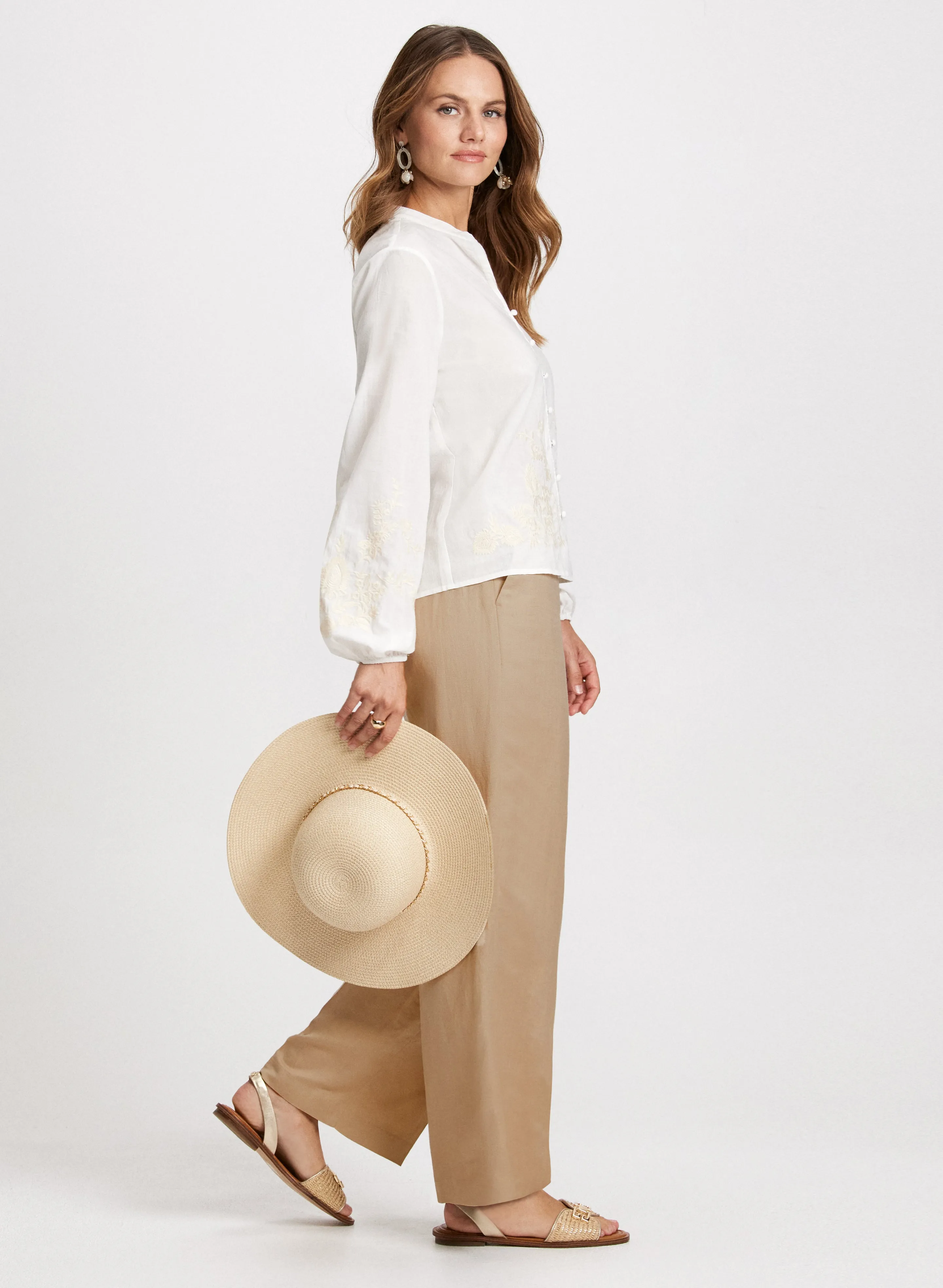 Modern Fit Linen-Blend Pants