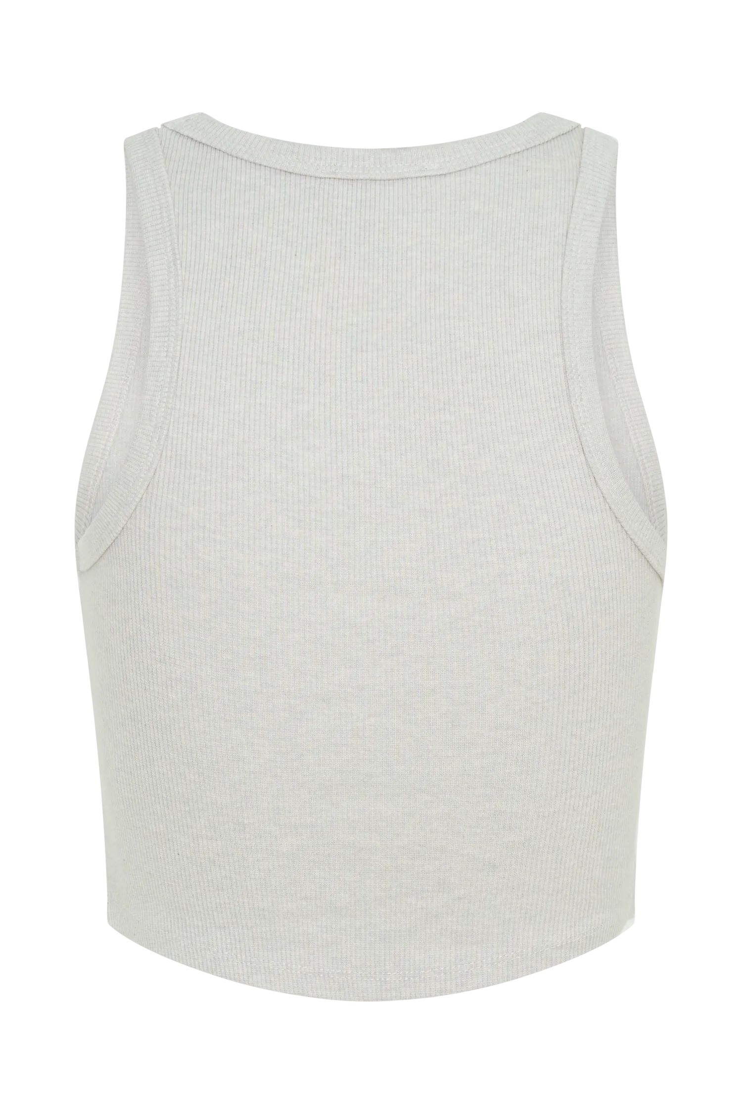 Morgana Ribbed Tank Top - Grey Marle