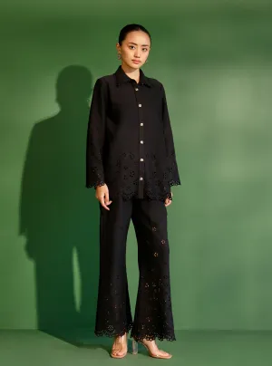 Mulmul Spacer Mayfair Black Co-ord Set
