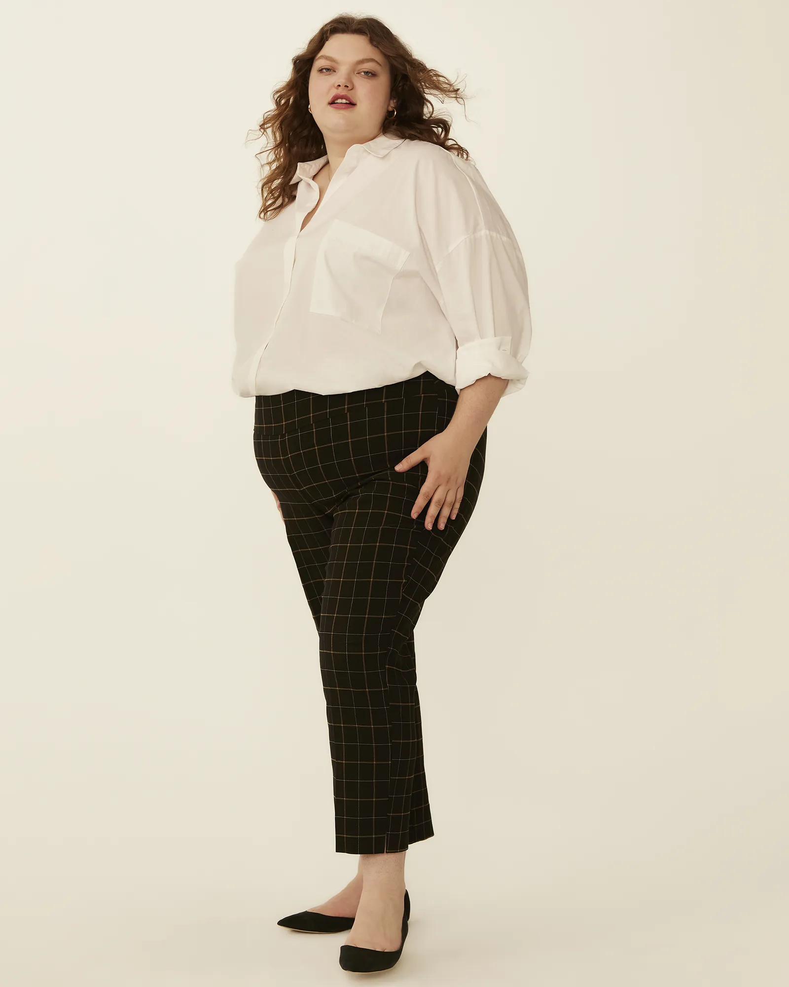 Narcissa Pull-on Pant | Black / Ivory