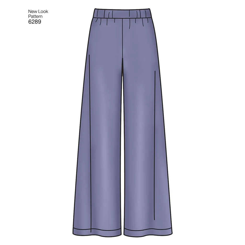 New Look Pattern 6289 Misses' Pull-on Pants or Shorts and Tie Belt