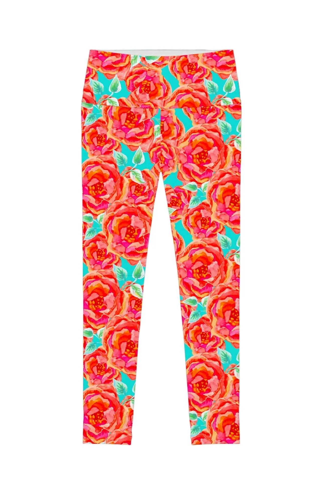 Oh So Sassy Lucy Floral Print Performance Leggings - Women