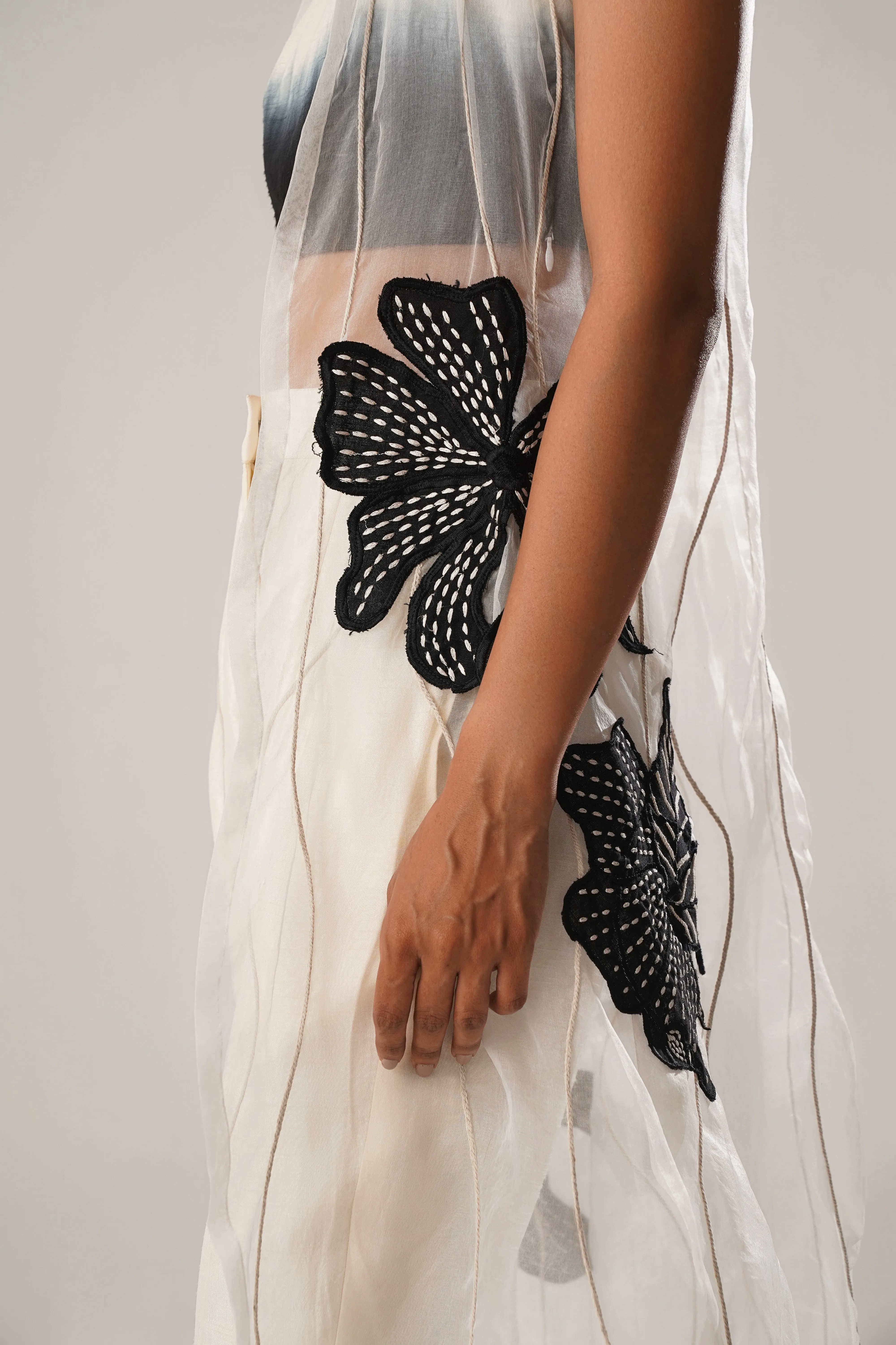 Ombre Top   Cigarette Pants   Organza Jacket