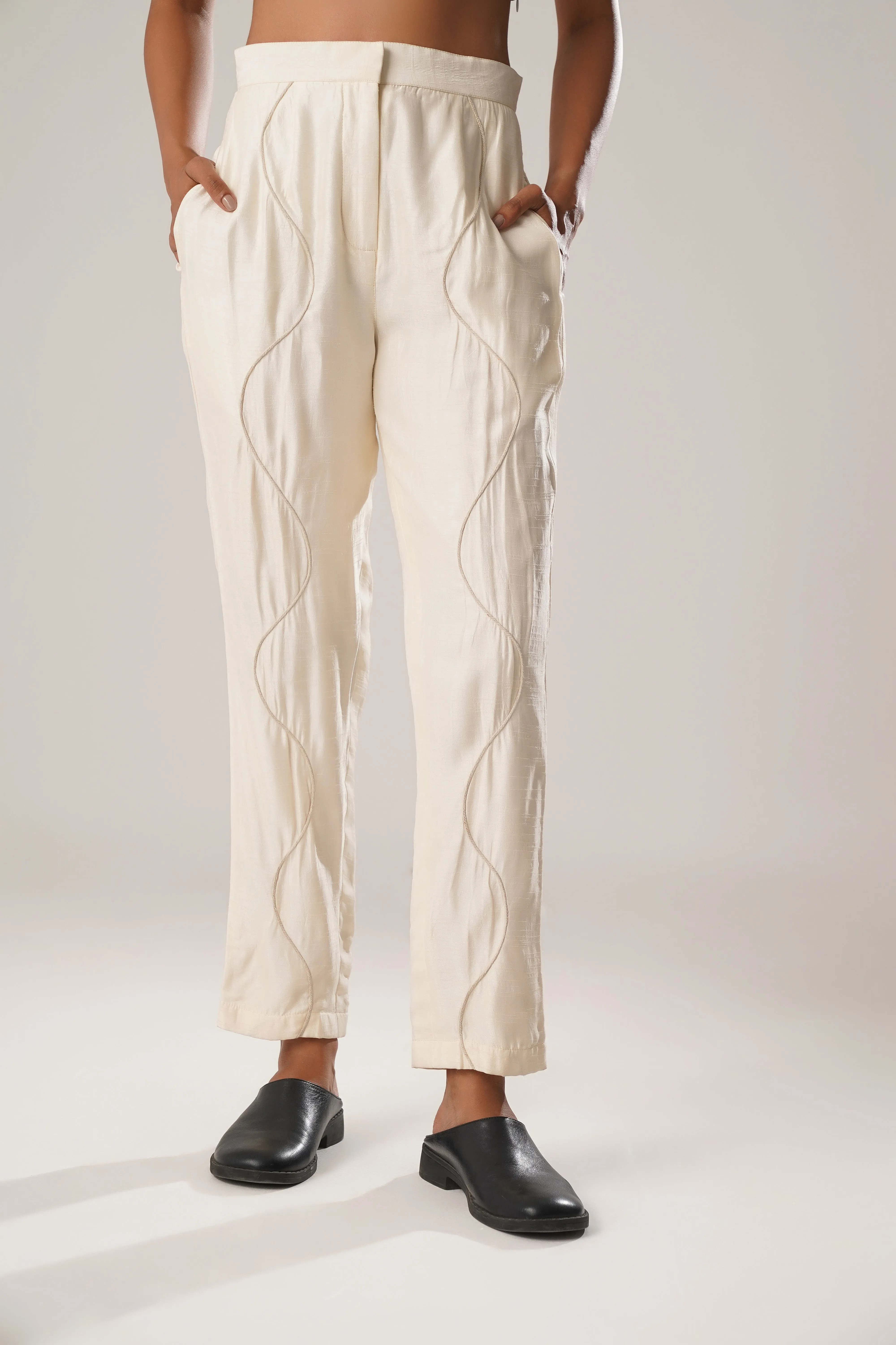 Ombre Top   Cigarette Pants   Organza Jacket