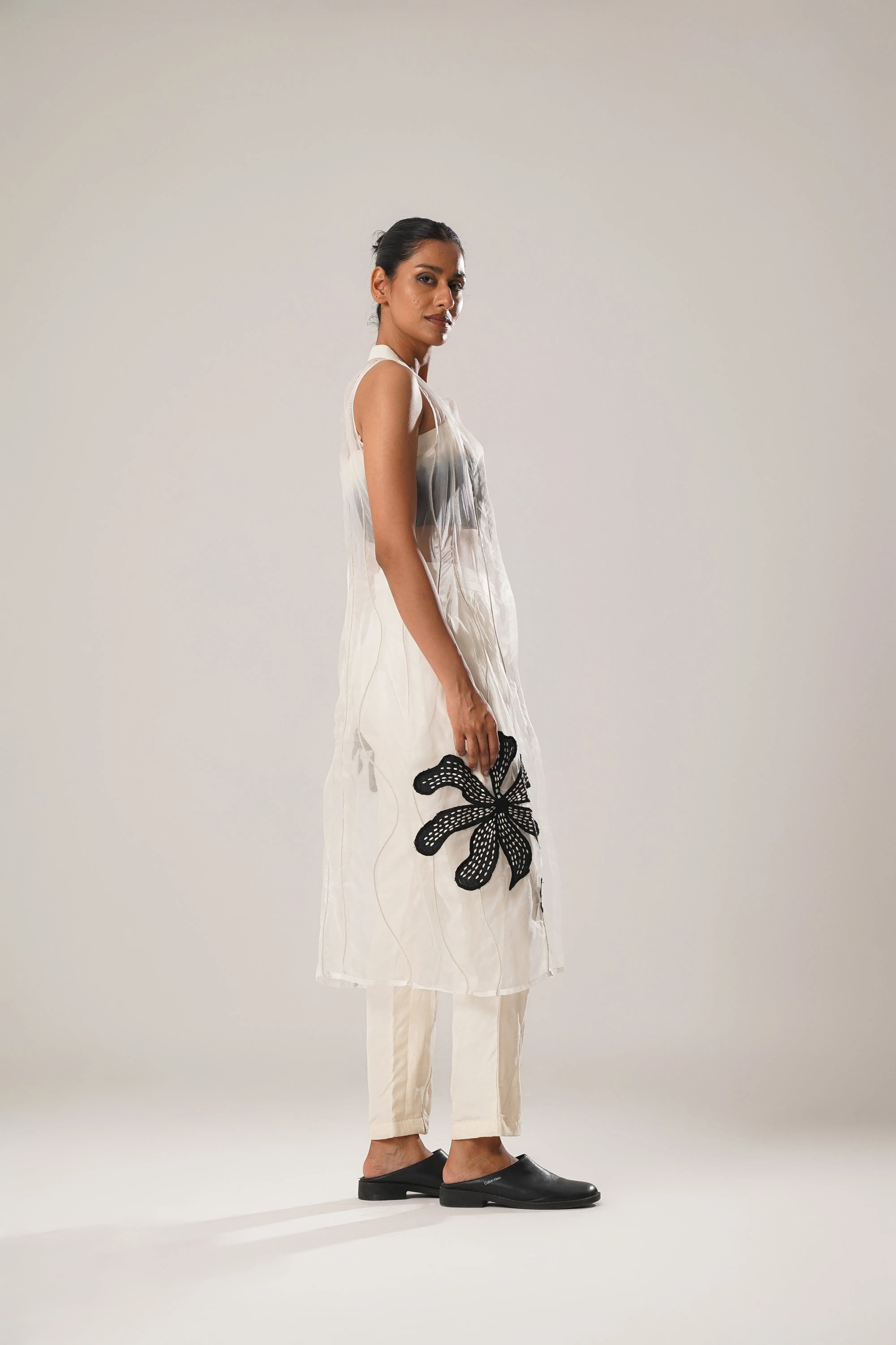 Ombre Top   Cigarette Pants   Organza Jacket