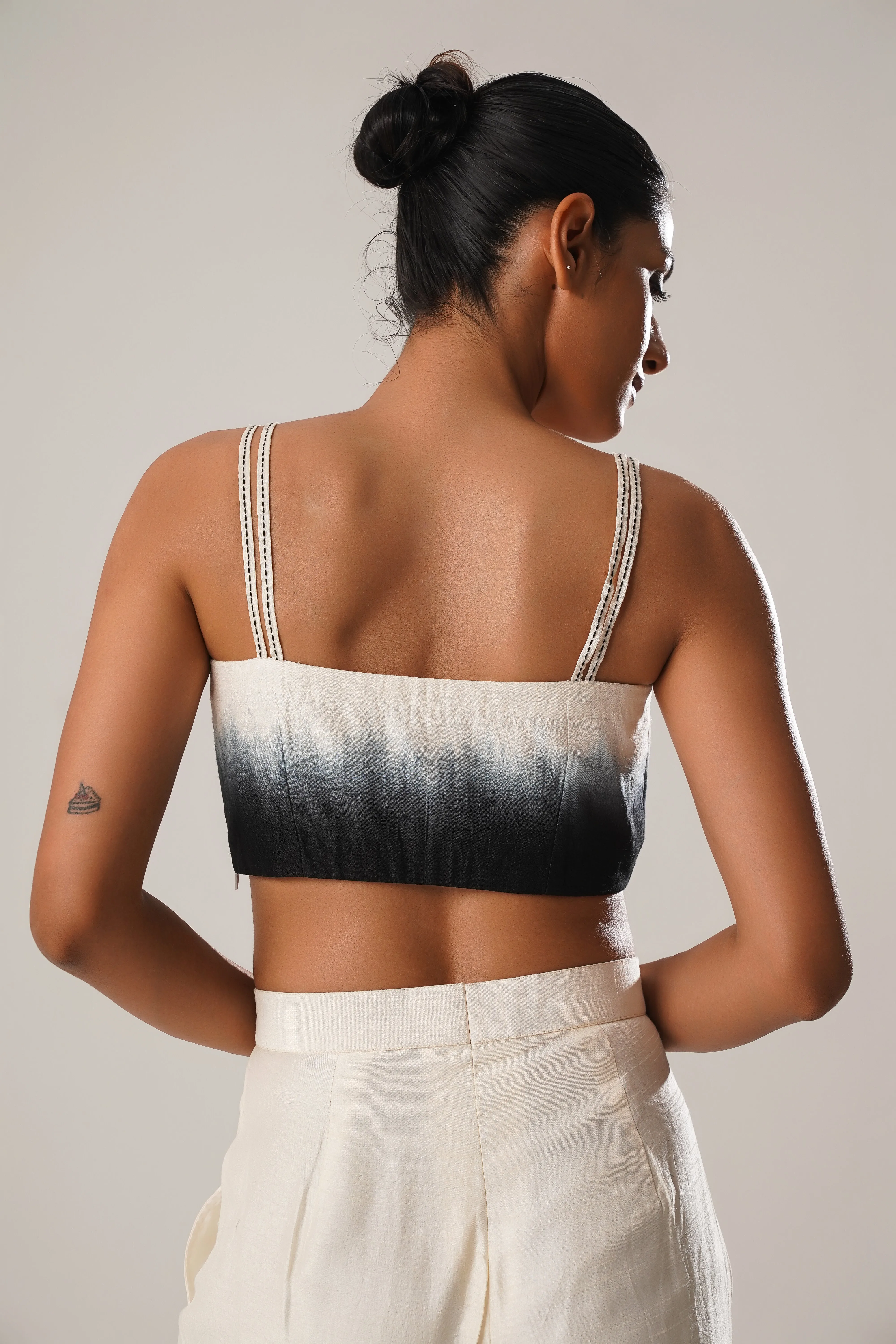 Ombre Top   Cigarette Pants   Organza Jacket