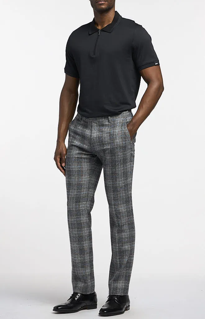 Paisley & Gray Downing Pants Slim Black Arctic Blue Check