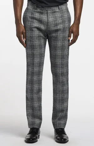Paisley & Gray Downing Pants Slim Black Arctic Blue Check