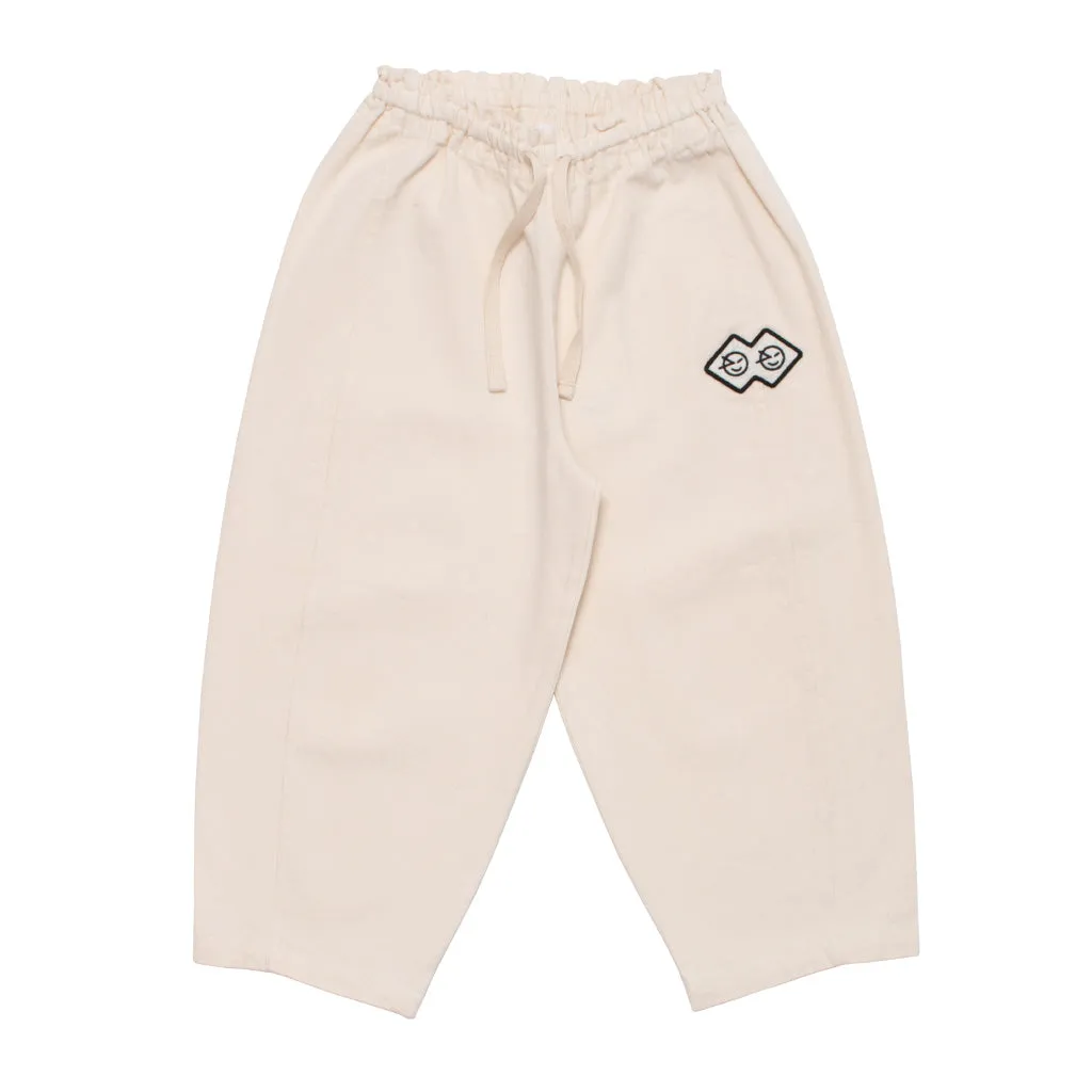 Pant Panel Drawcord Raw Ecru