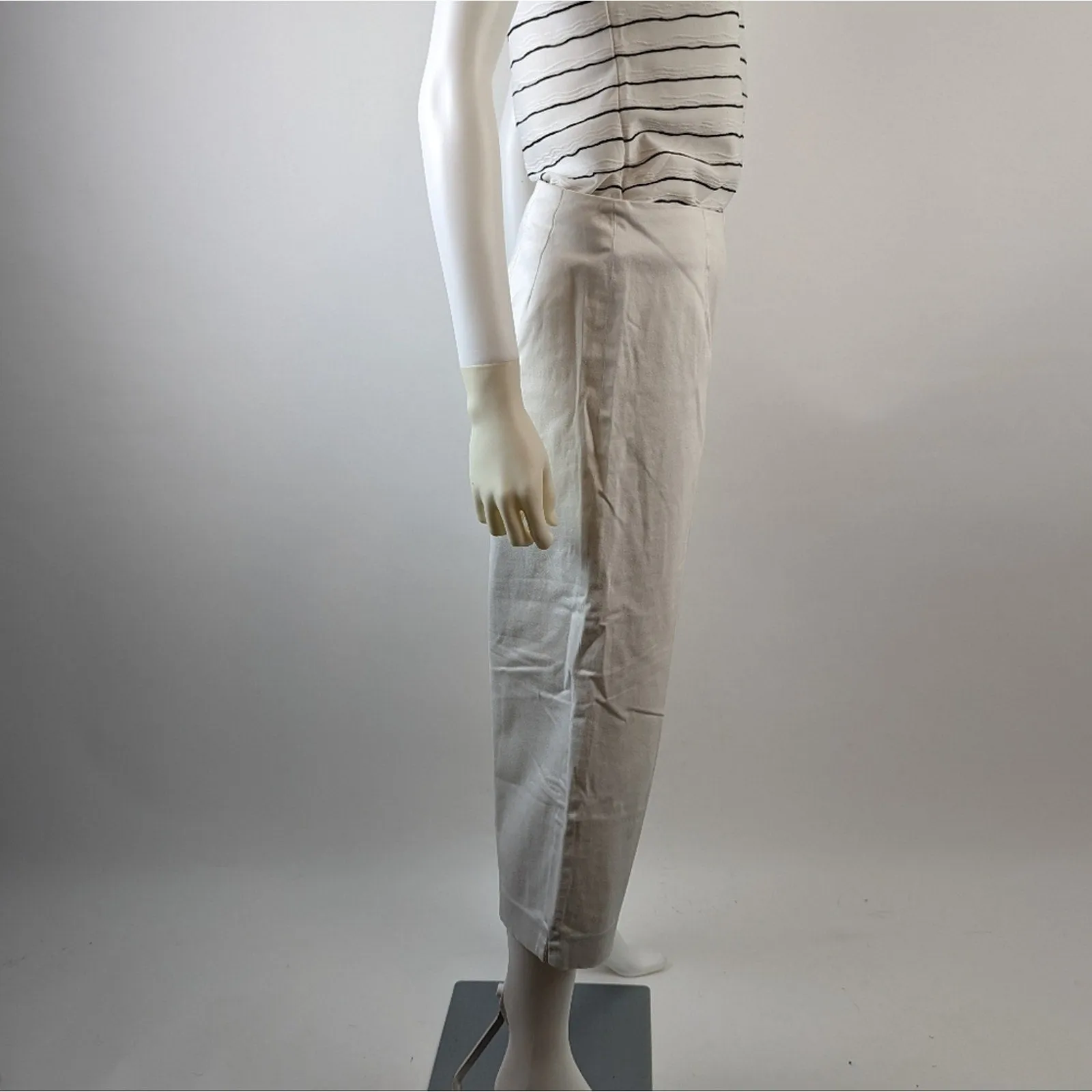 Pendleton Ivory Flat Front Petite Pants 10
