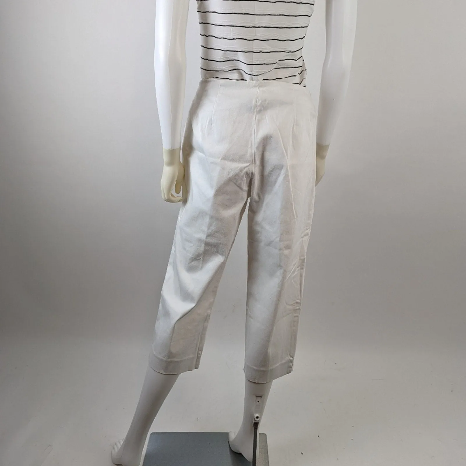 Pendleton Ivory Flat Front Petite Pants 10