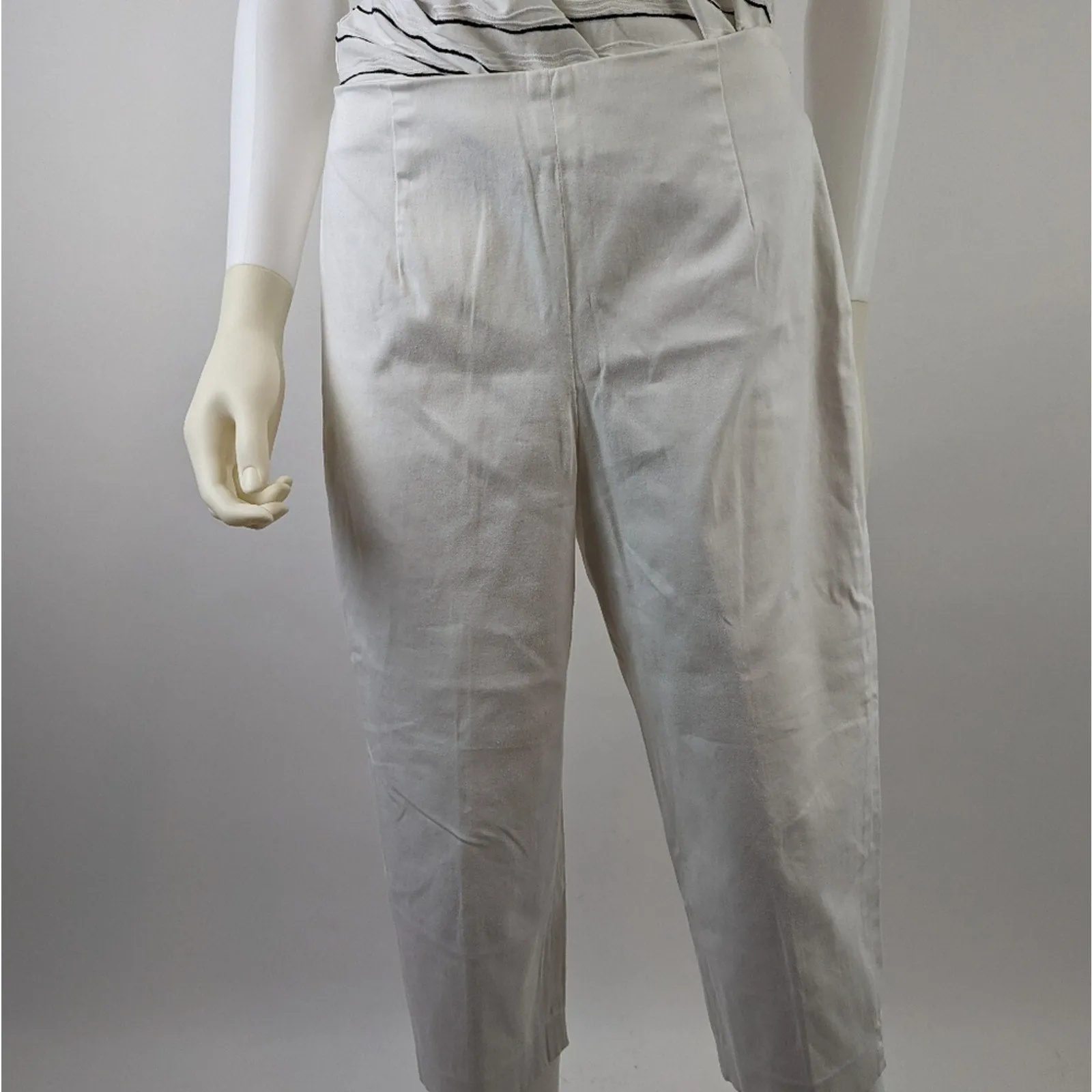 Pendleton Ivory Flat Front Petite Pants 10