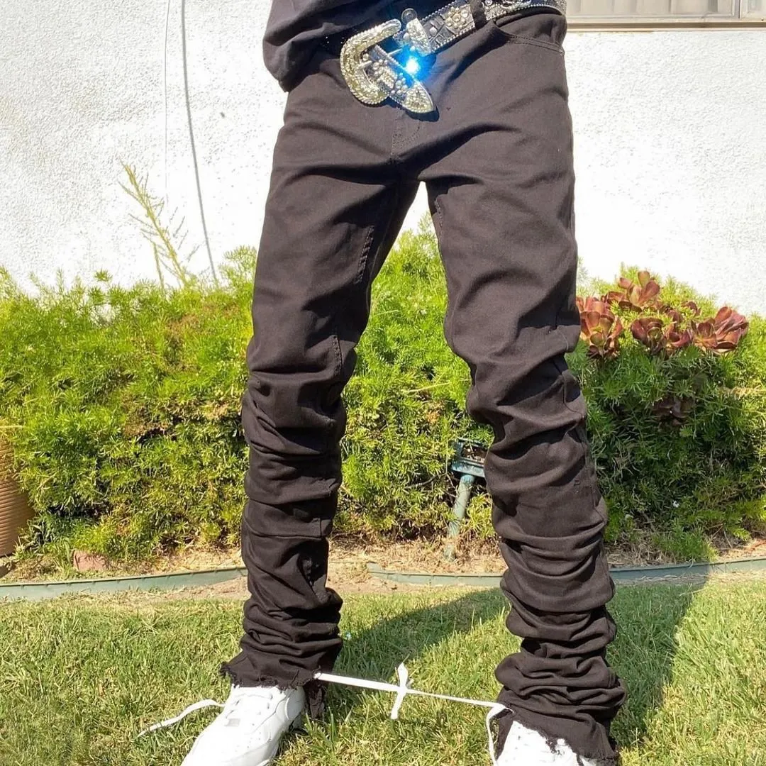 Personalized retro men's street style trousers