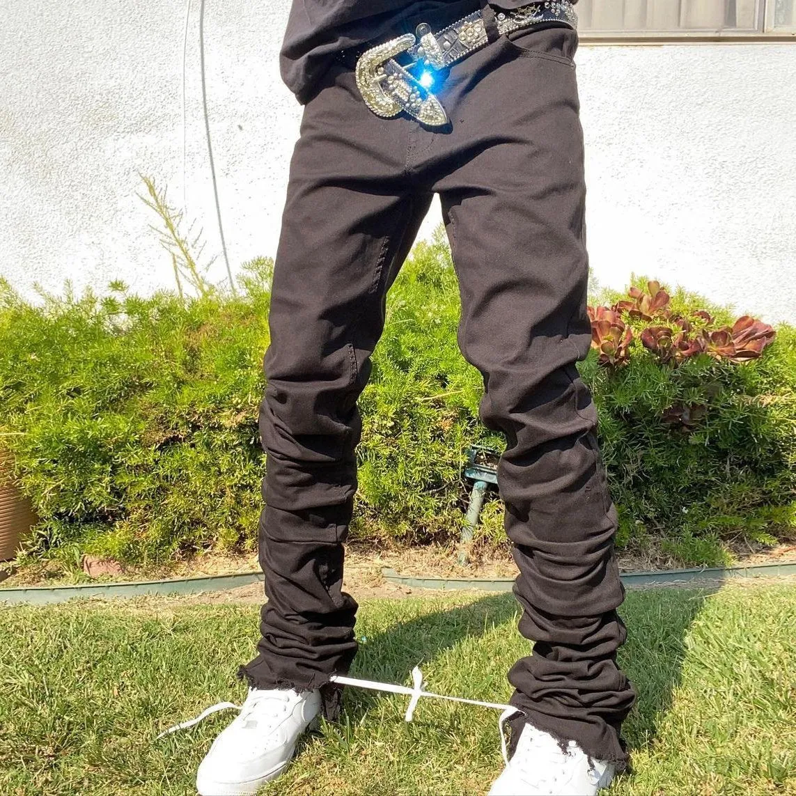 Personalized retro men's street style trousers