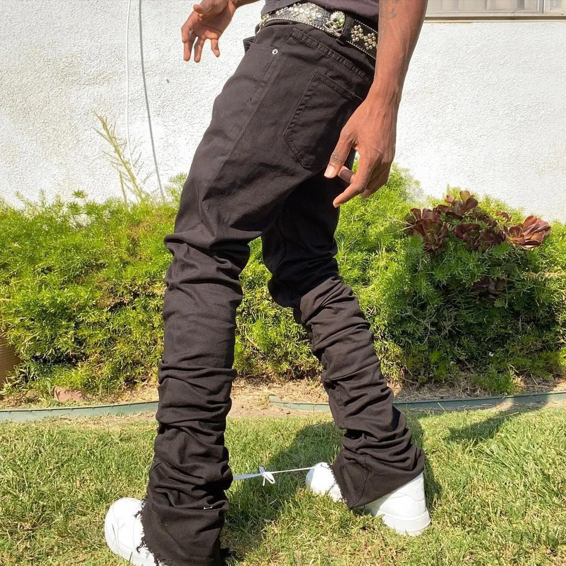Personalized retro men's street style trousers