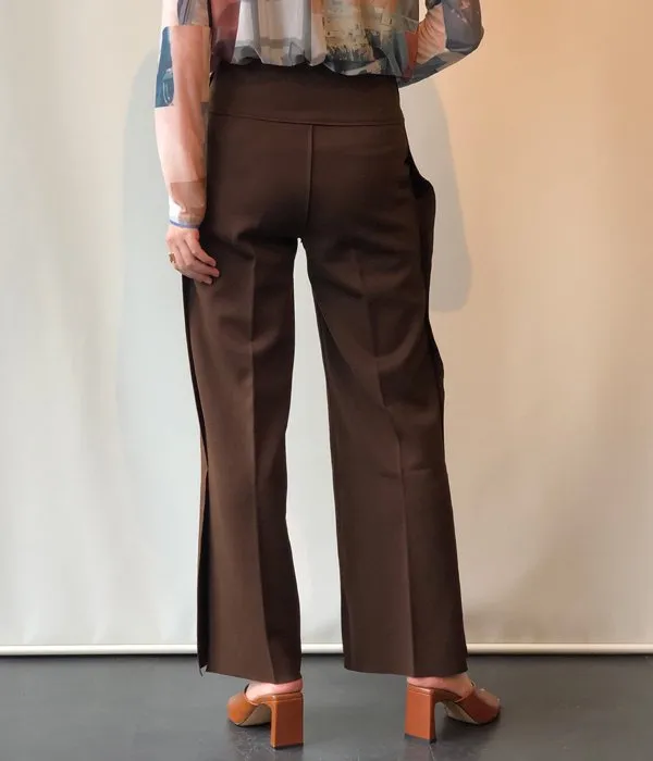 PHEENY/AMUNZEN SIDE STRIPE PANTS(BROWN)