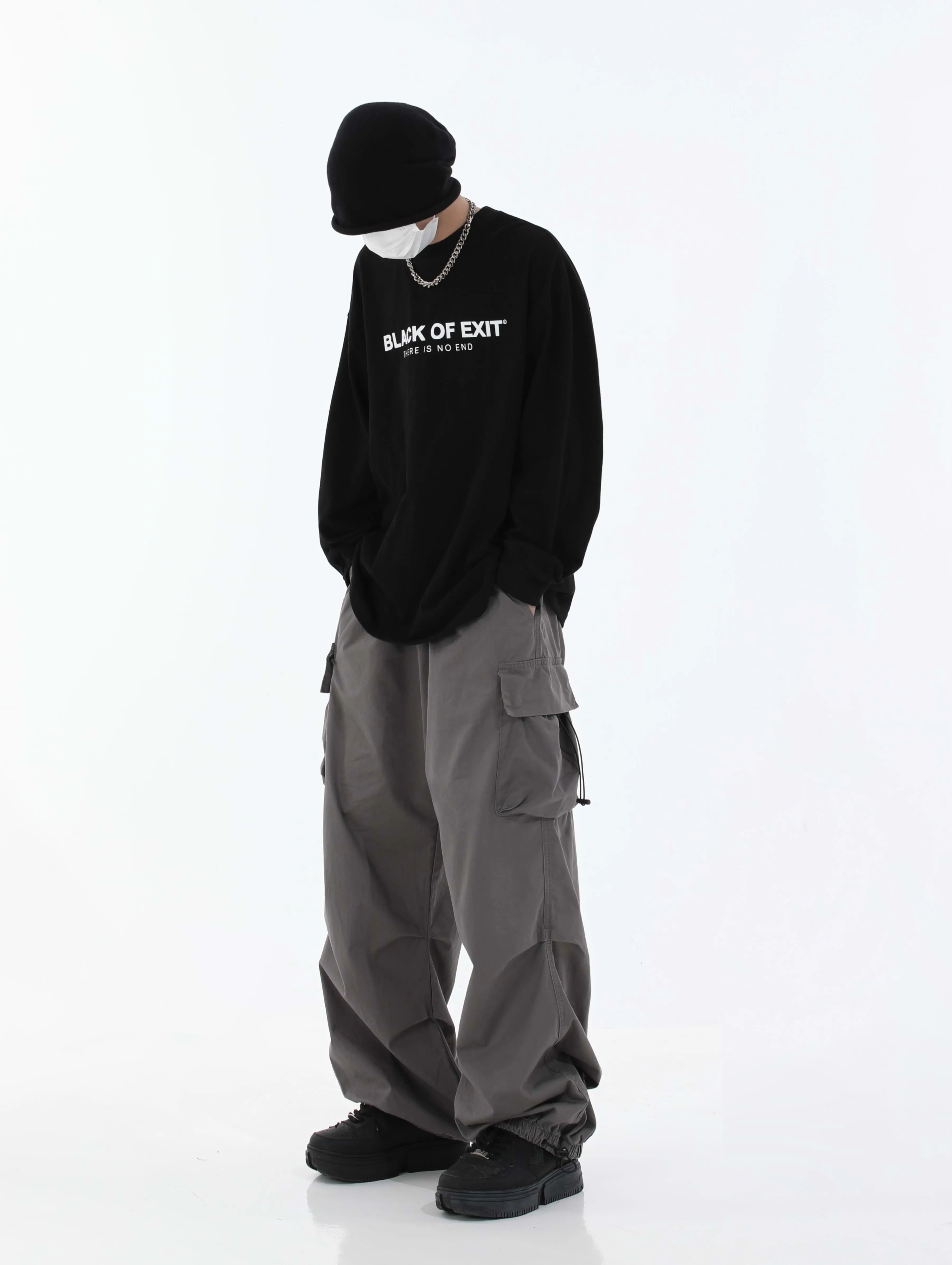 Pleated Parachute Pants