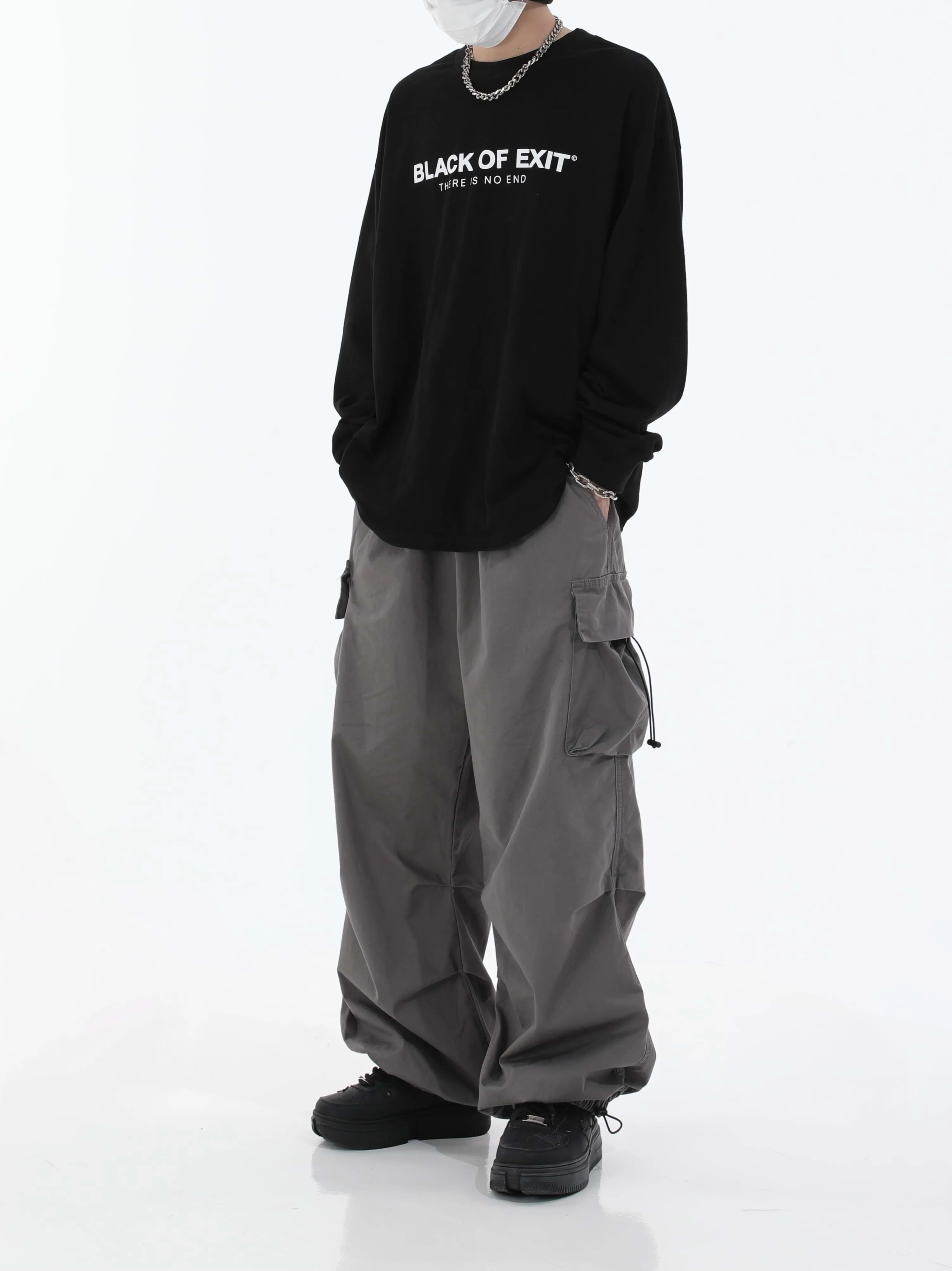 Pleated Parachute Pants