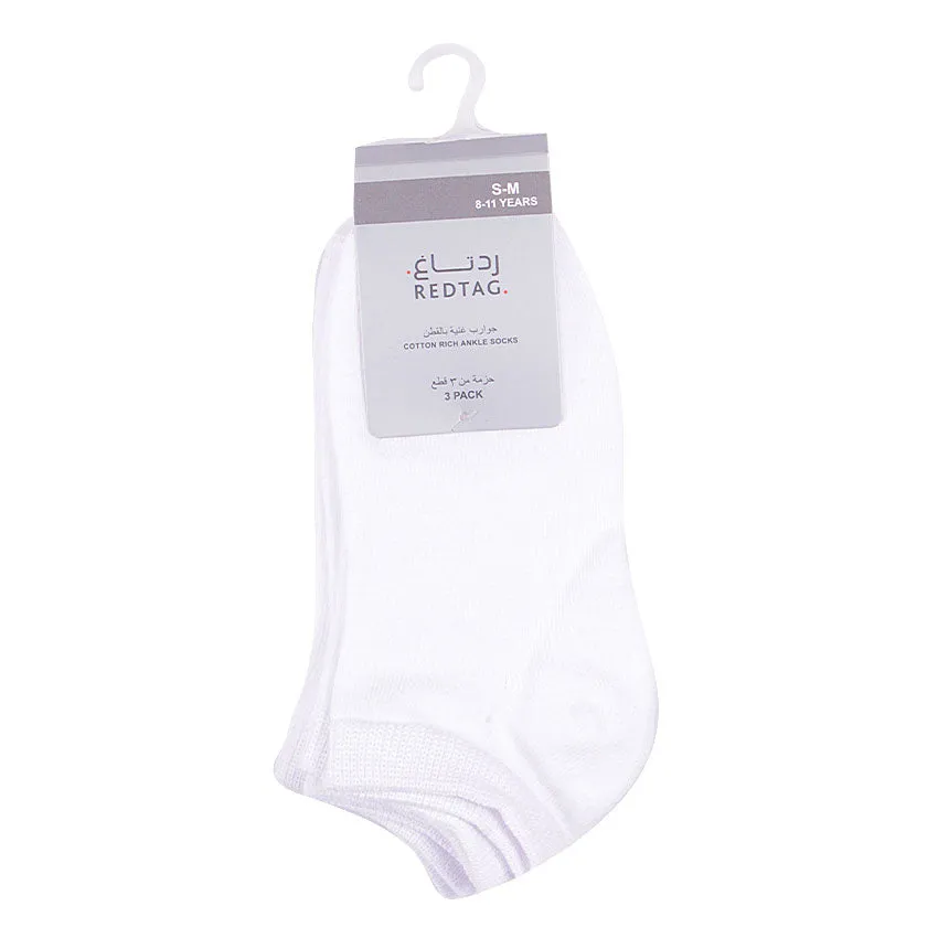 REDTAG Boy's White Socks