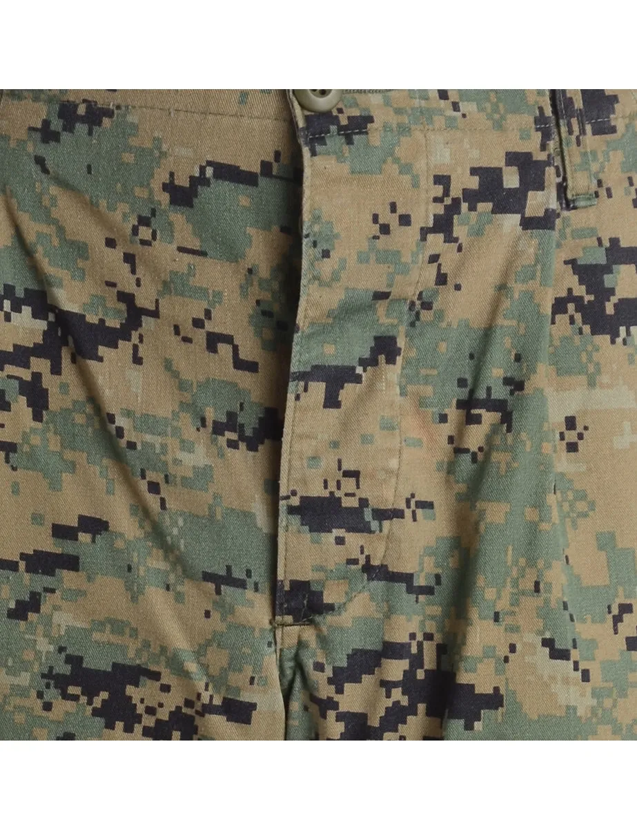 Reworked Kim Camo Trousers - W27