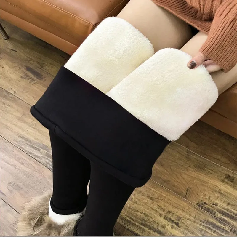 Rillie - Verhoogd Comfort Leggings van Dikke Fluweel met Hoge Taille