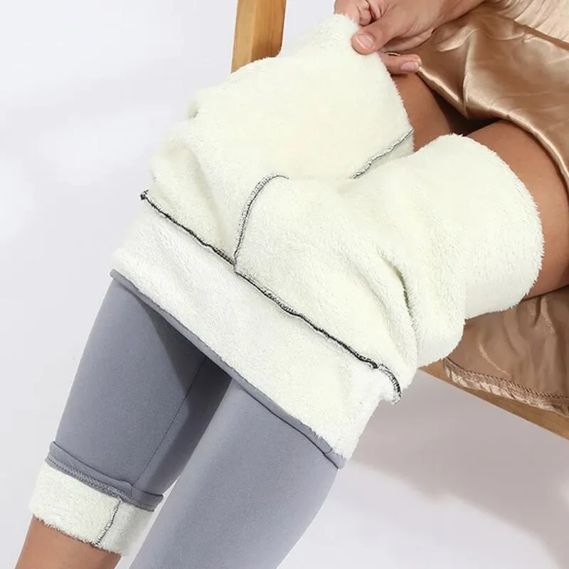Rillie - Verhoogd Comfort Leggings van Dikke Fluweel met Hoge Taille