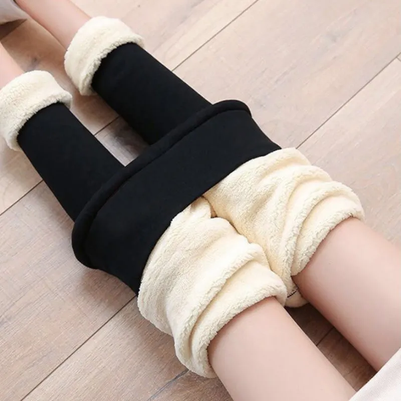 Rillie - Verhoogd Comfort Leggings van Dikke Fluweel met Hoge Taille