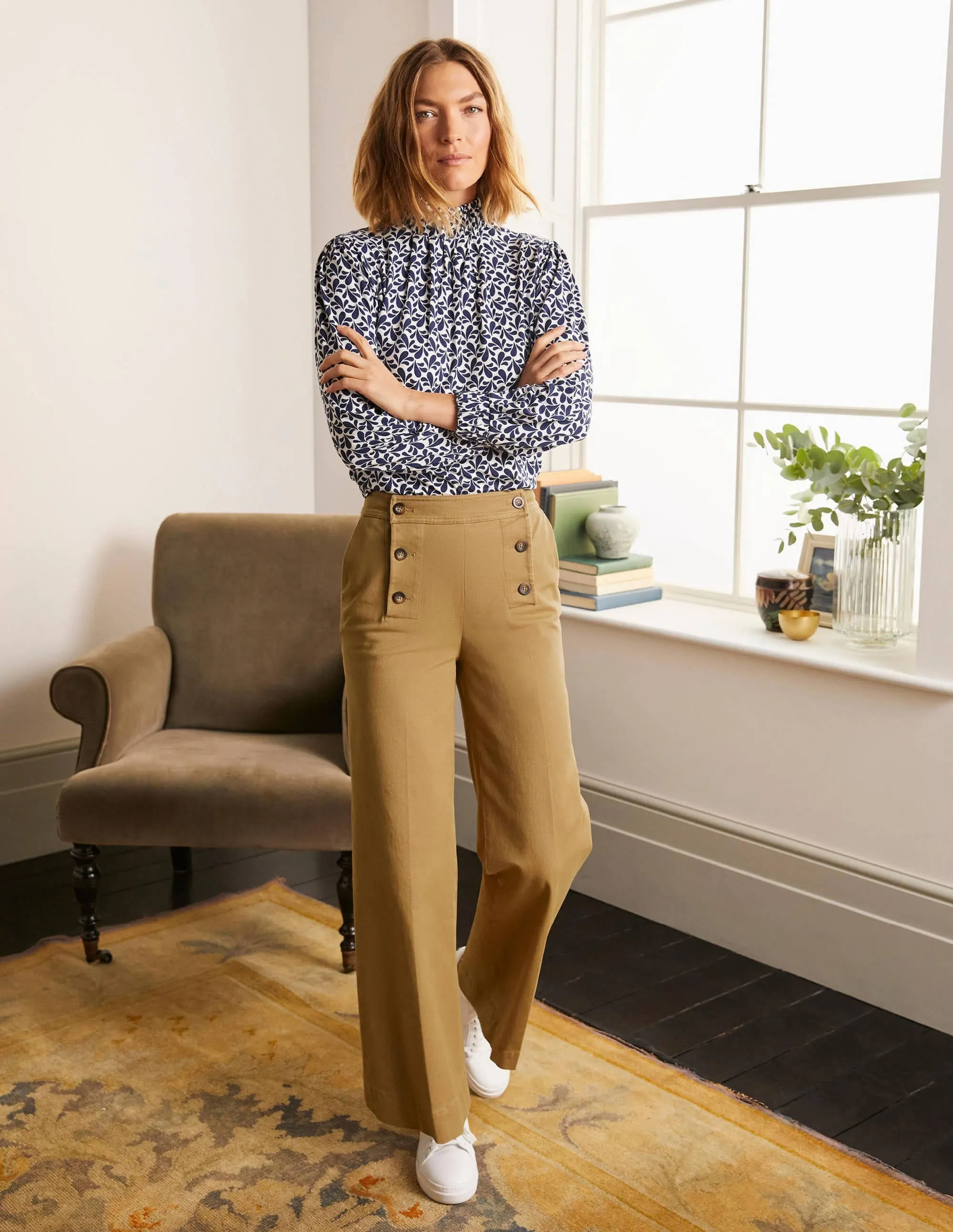Runswick Sailor Trousers-Camel