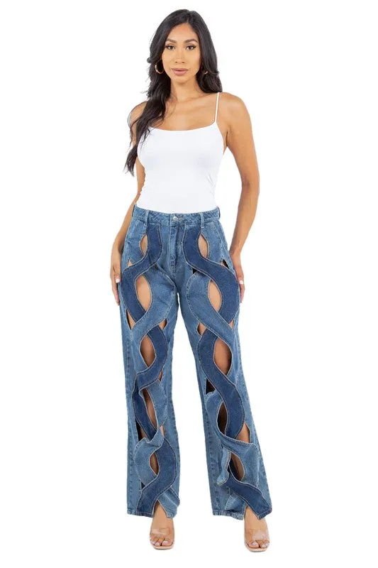 SEXY FASHION STYLE DENIM PANTS