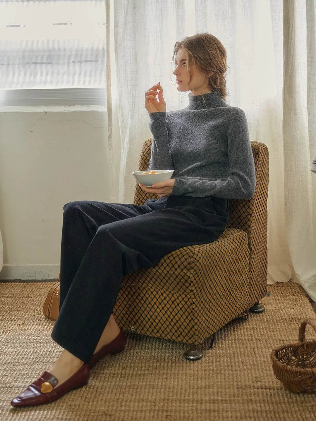Sienna Simple Corduroy Straight Trousers