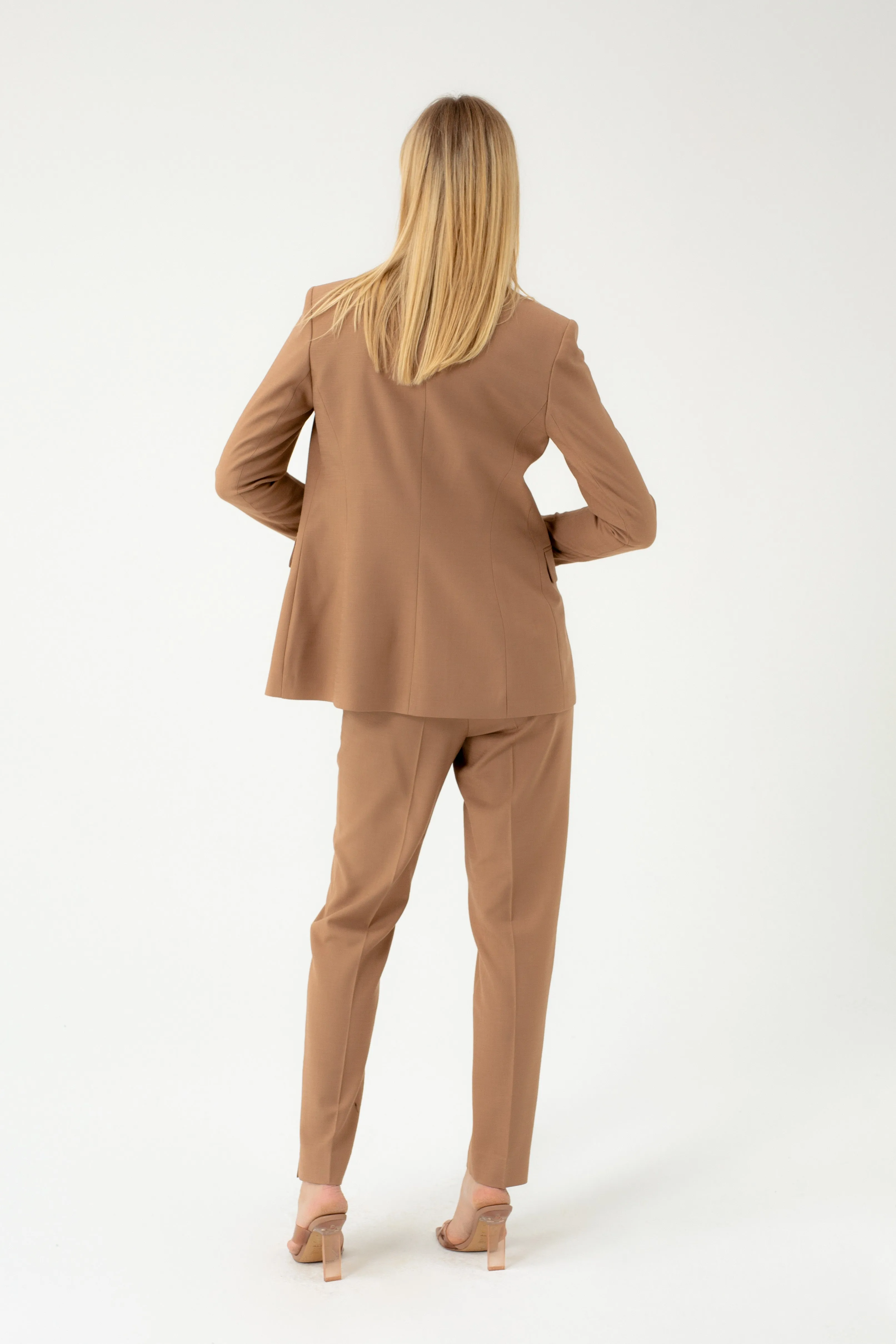 SINGLE BREASTED CAMEL JACKET