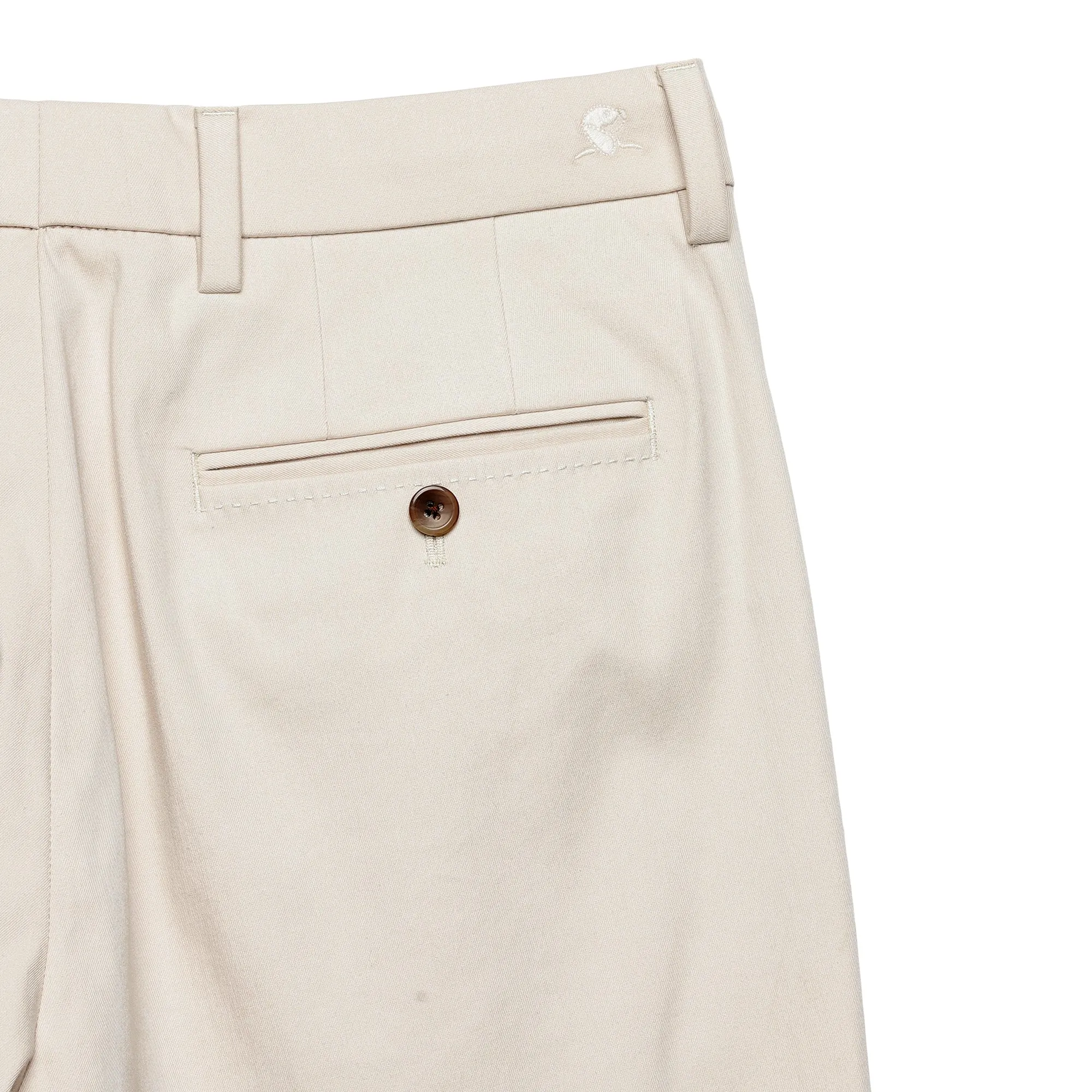Single Pleated Relaxed Fit Trousers - French Oak