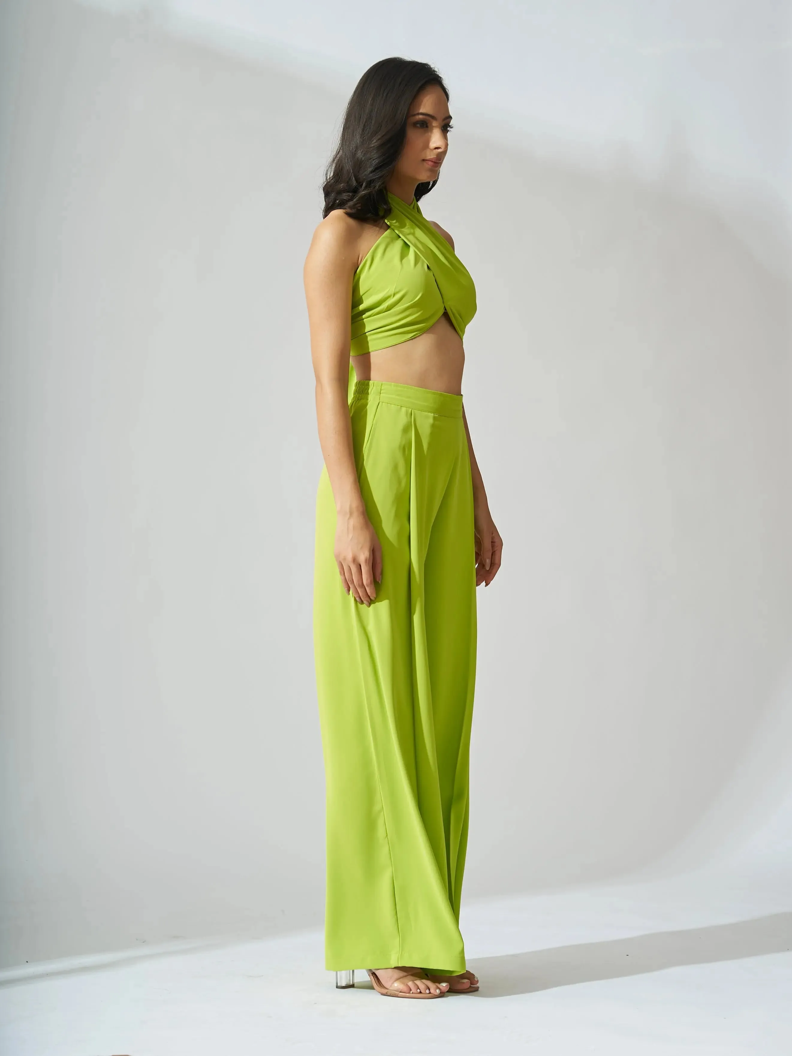 Stella Scarf Top With Flared Pants