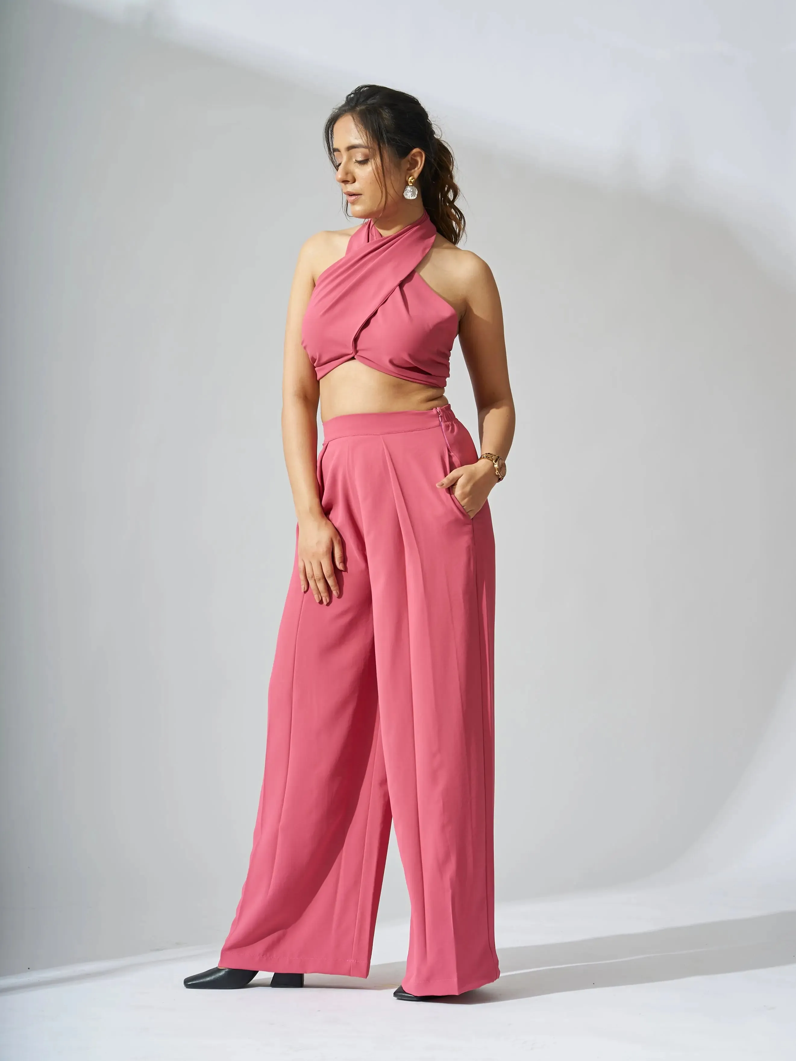 Stella Scarf Top With Flared Pants