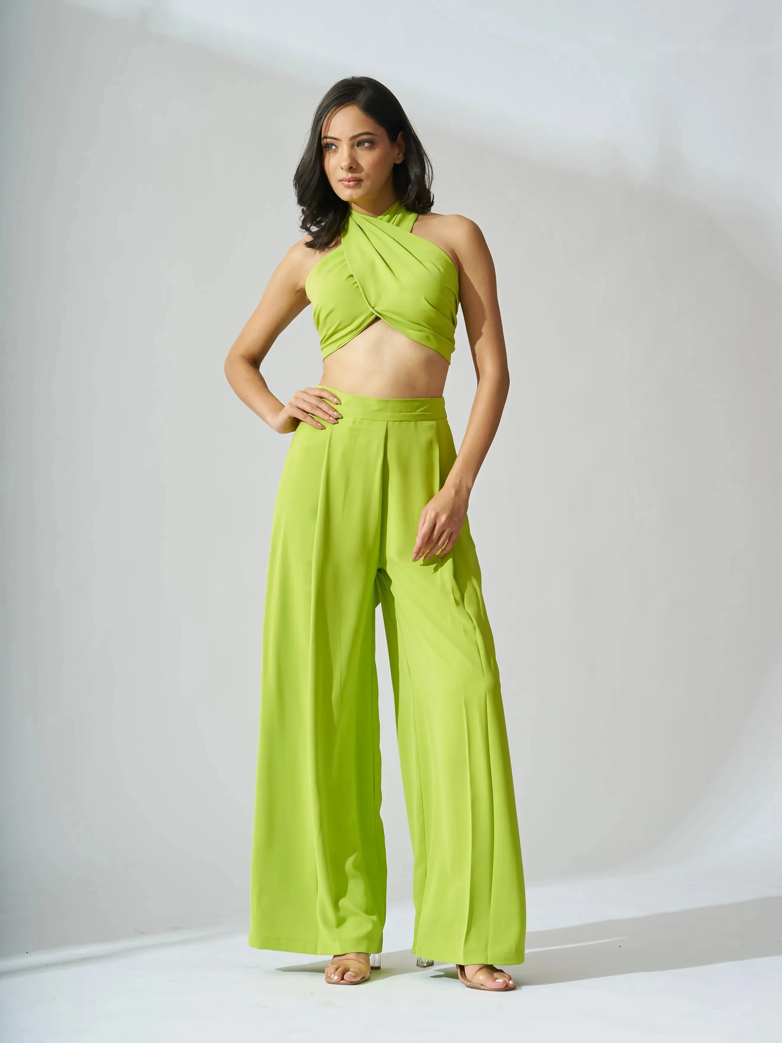 Stella Scarf Top With Flared Pants
