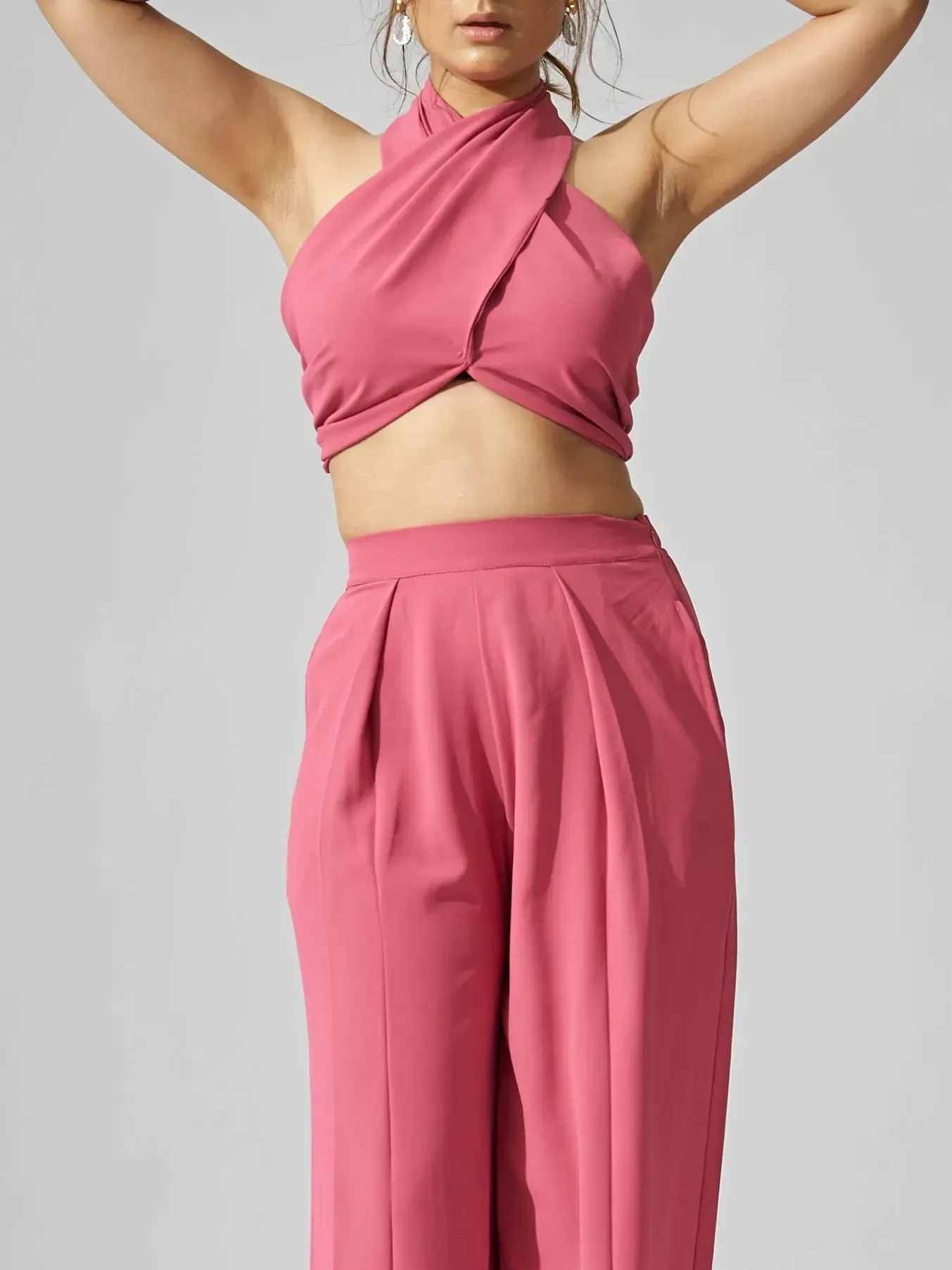 Stella Scarf Top With Flared Pants