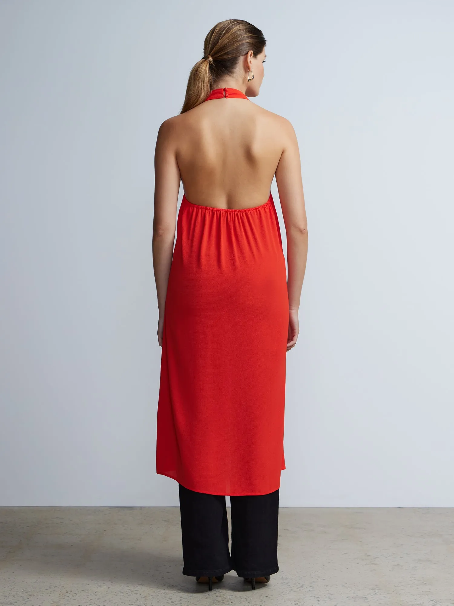Strapless Halter Neck Split Top