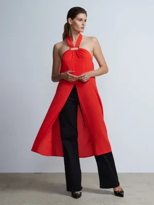 Strapless Halter Neck Split Top