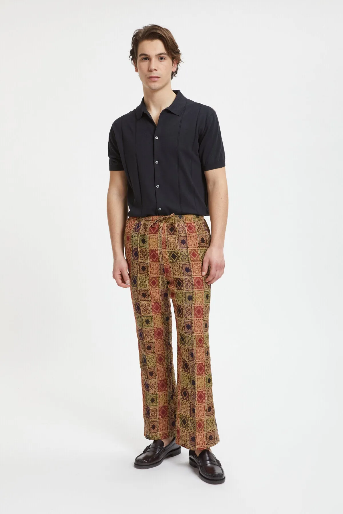 String Boot-Cut Trousers