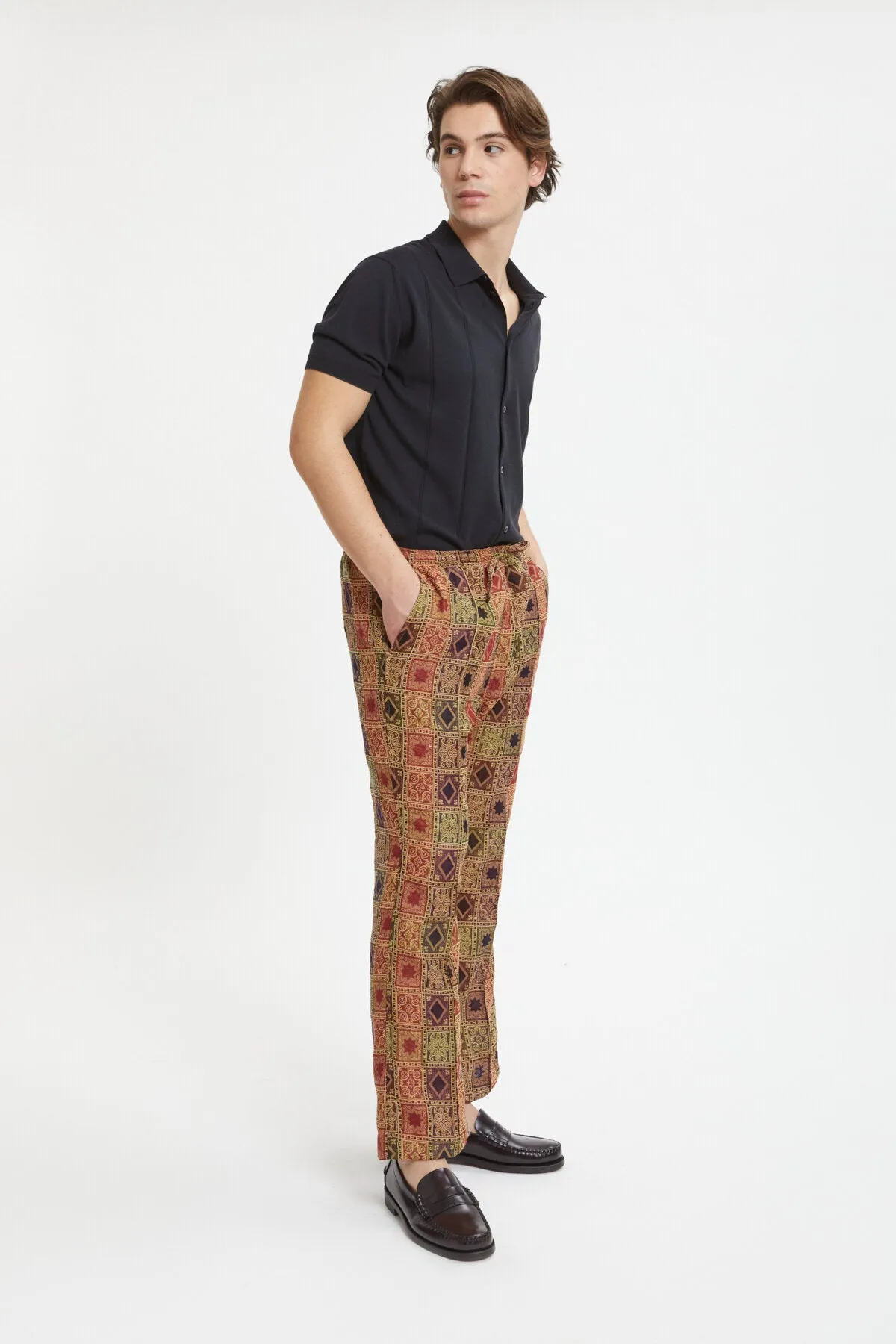 String Boot-Cut Trousers