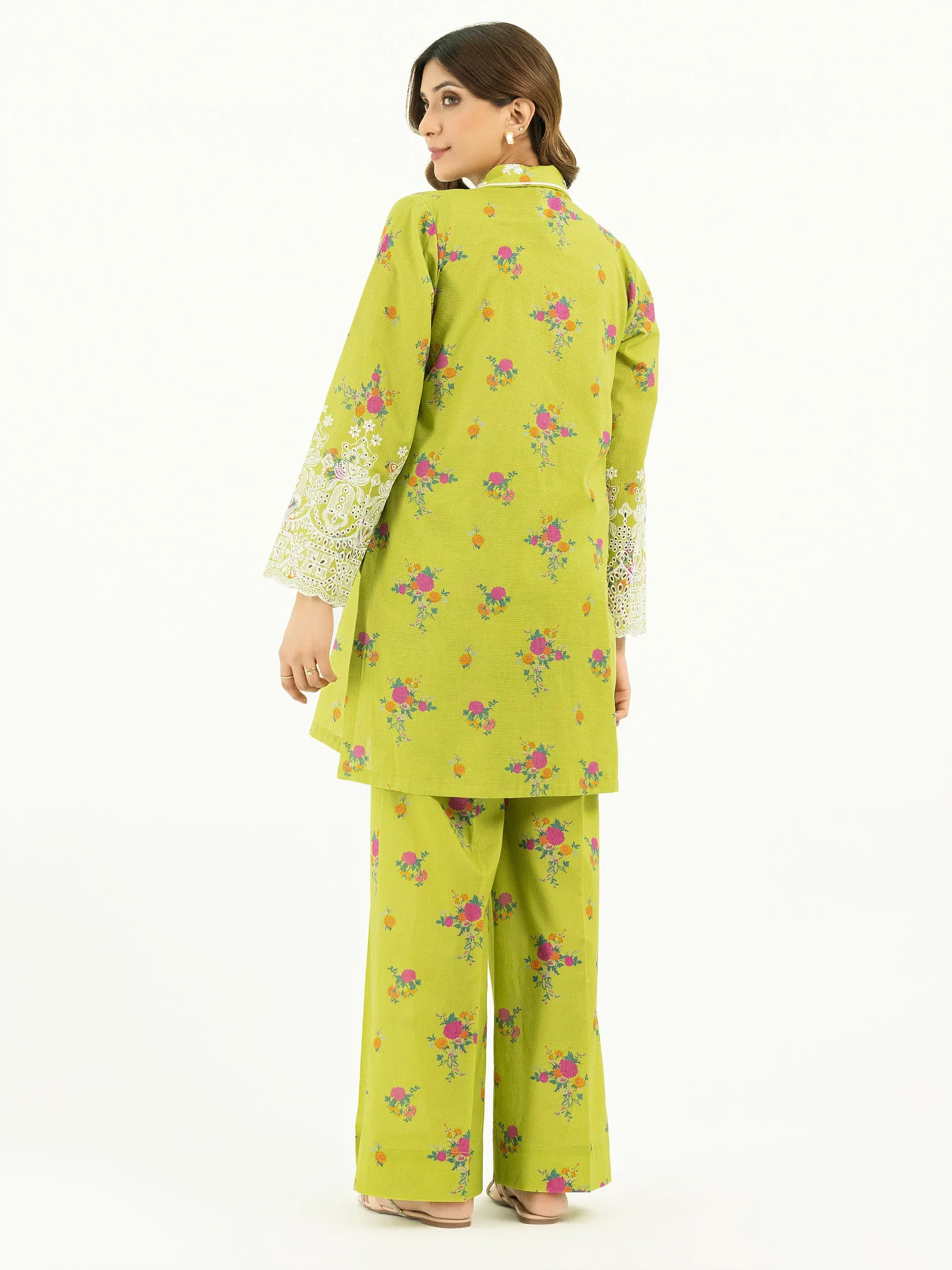 Texture Lawn Co-ord-Embroidered (Pret)