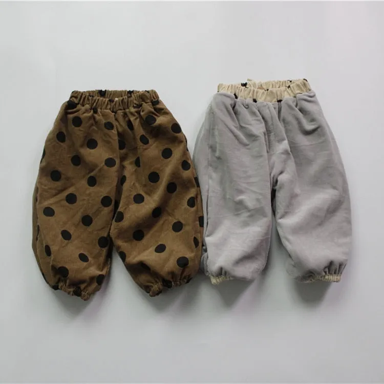 Thick Velvet Corduroy Lantern Trousers